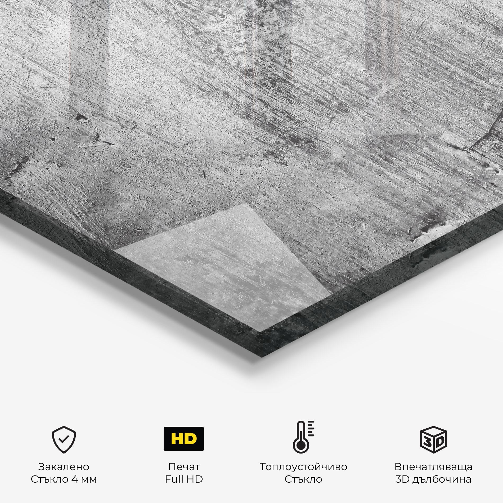 Стъклен панел за кухня Detail Cement mockup 2