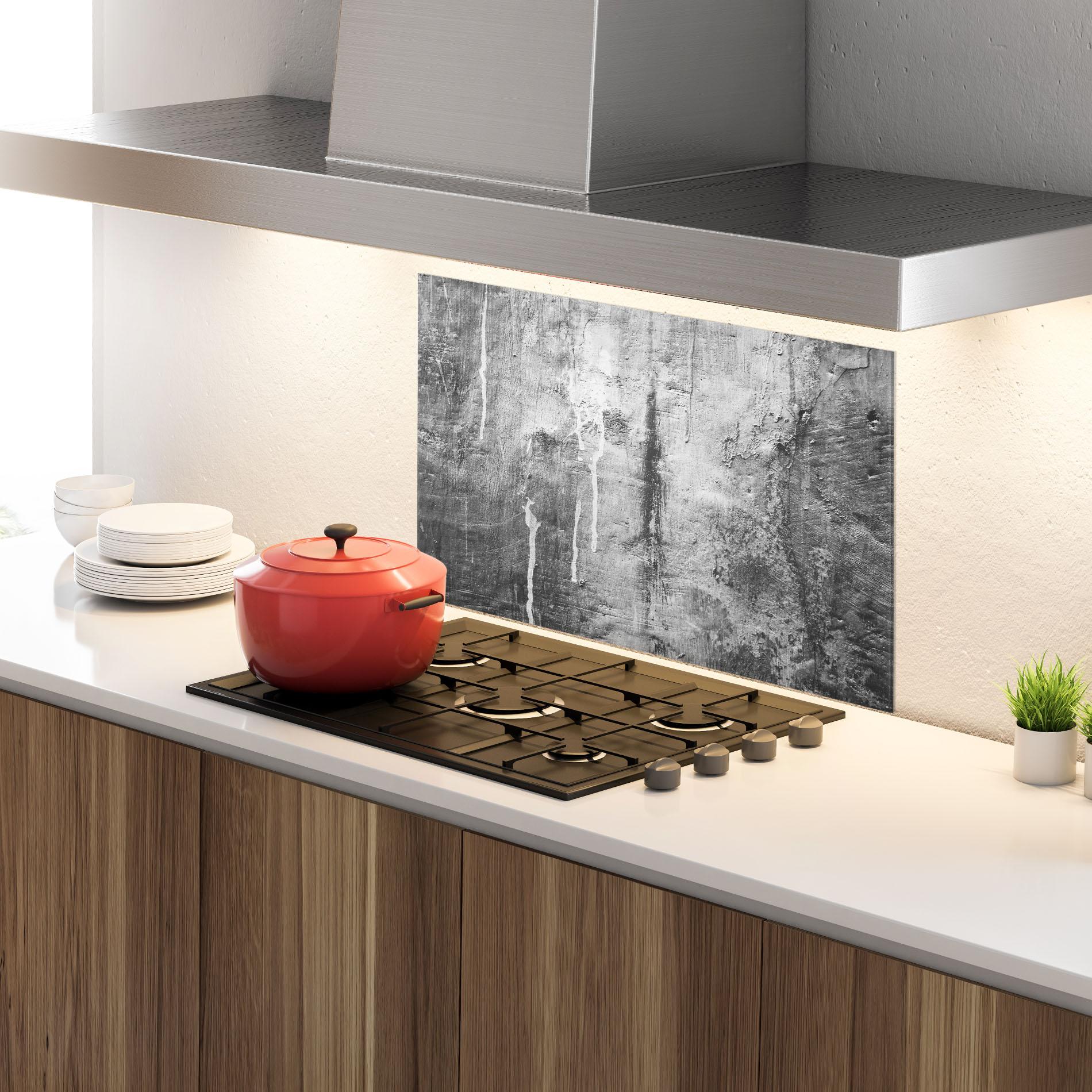 Стъклен панел за кухня Cement Architecture mockup 4