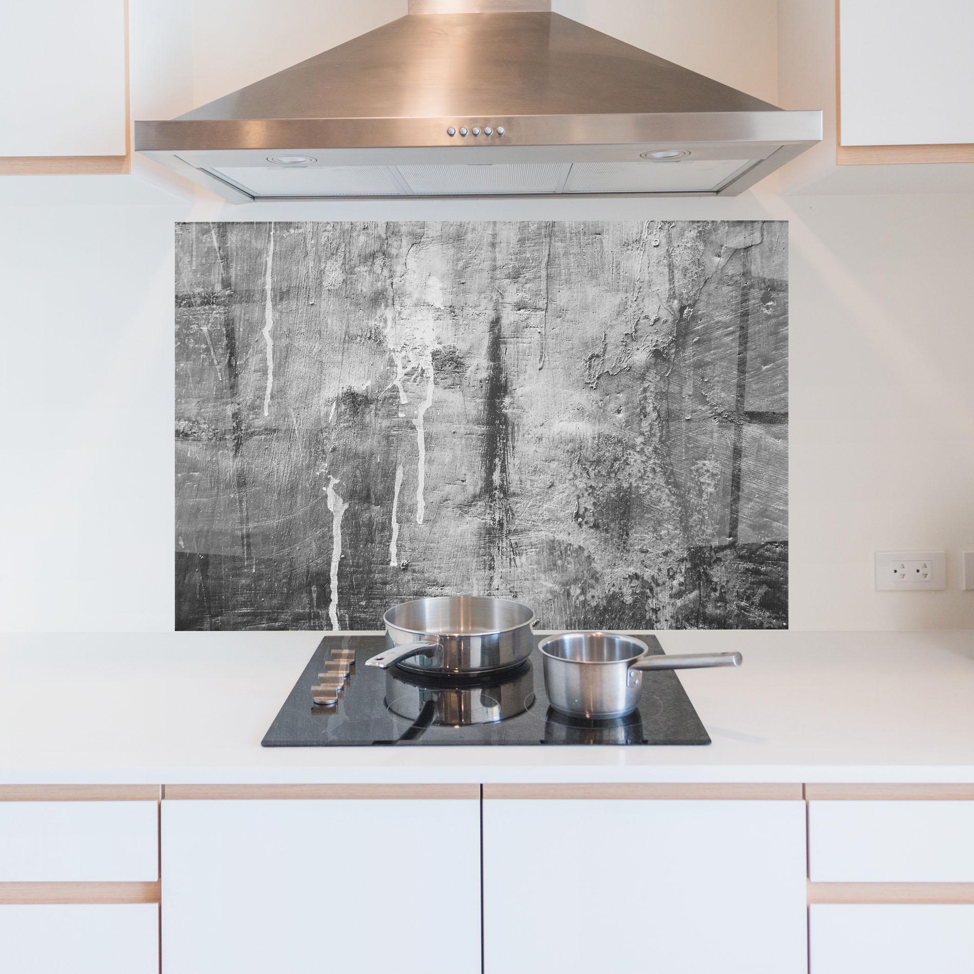 Стъклен панел за кухня Cement Architecture mockup 5