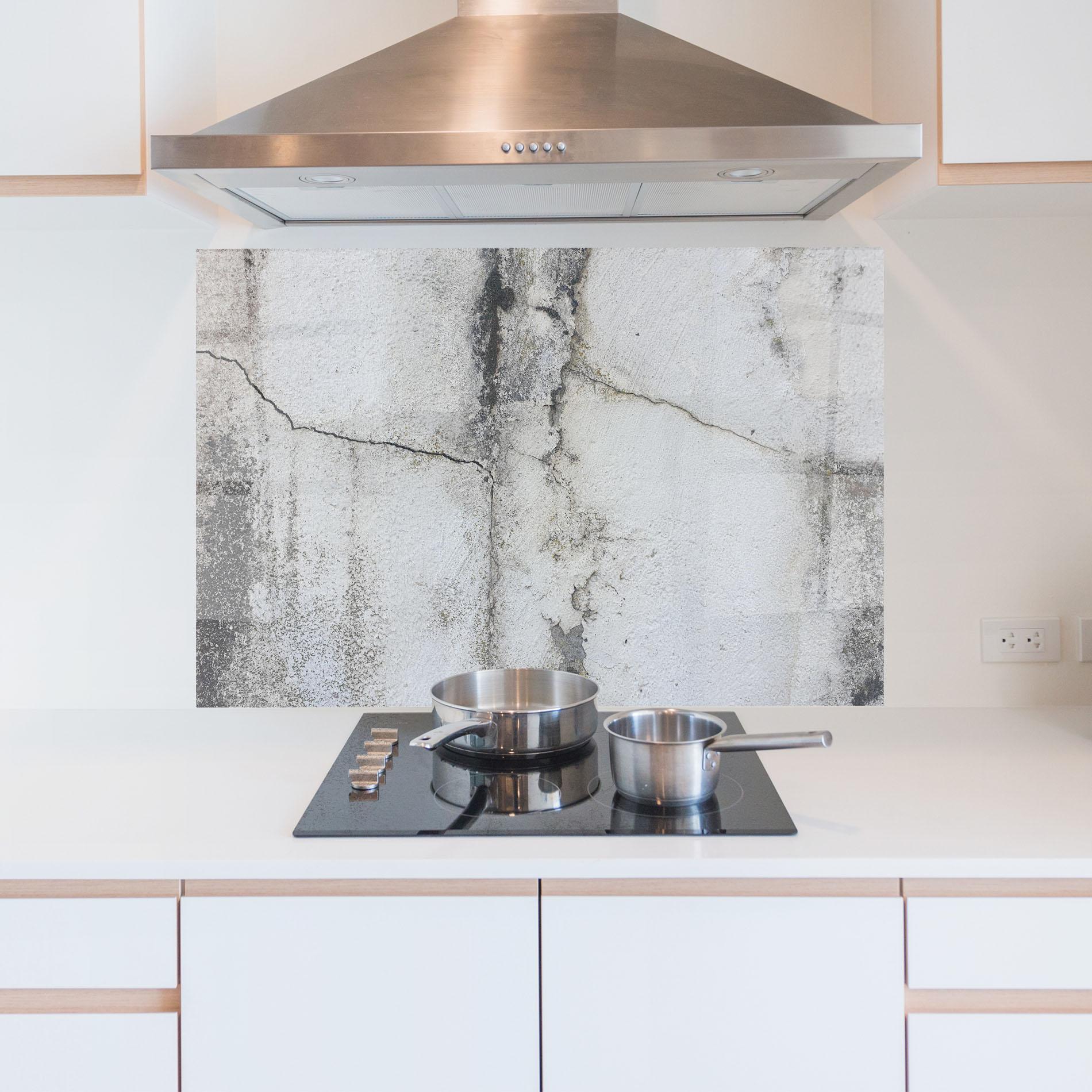 Стъклен панел за кухня Little Cracks Ciment mockup 5