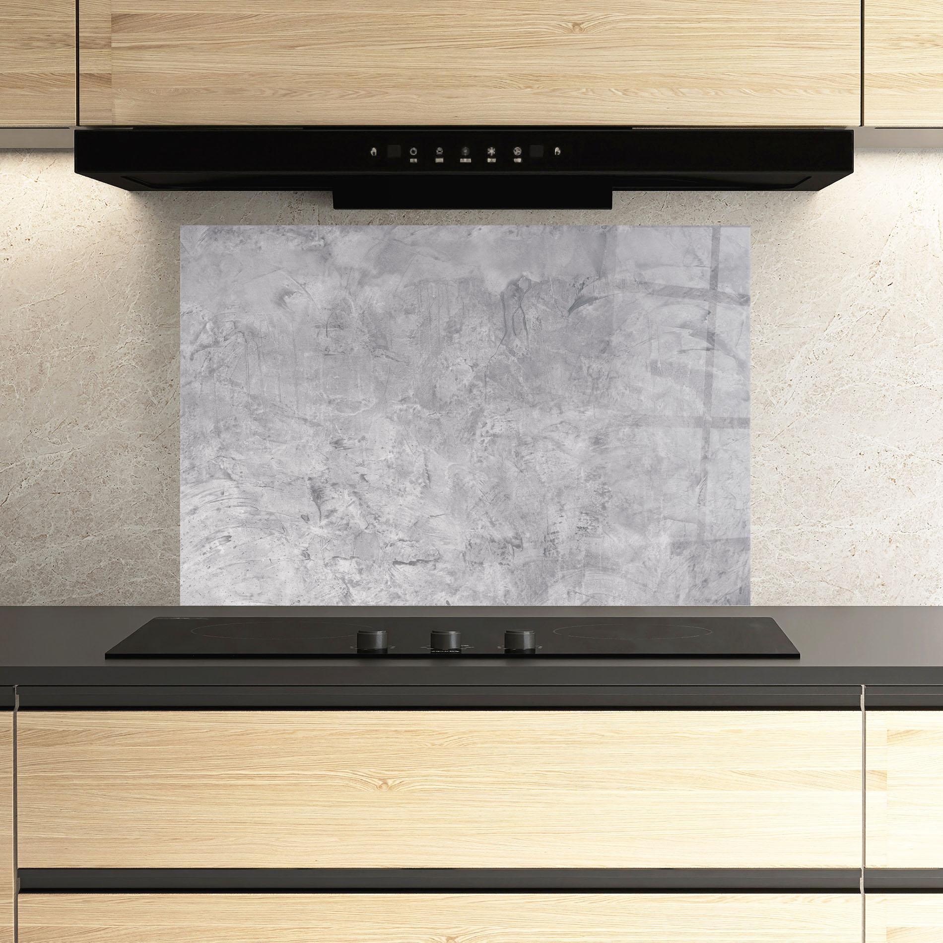 Стъклен панел за кухня Abstract Grey Wall mockup 3