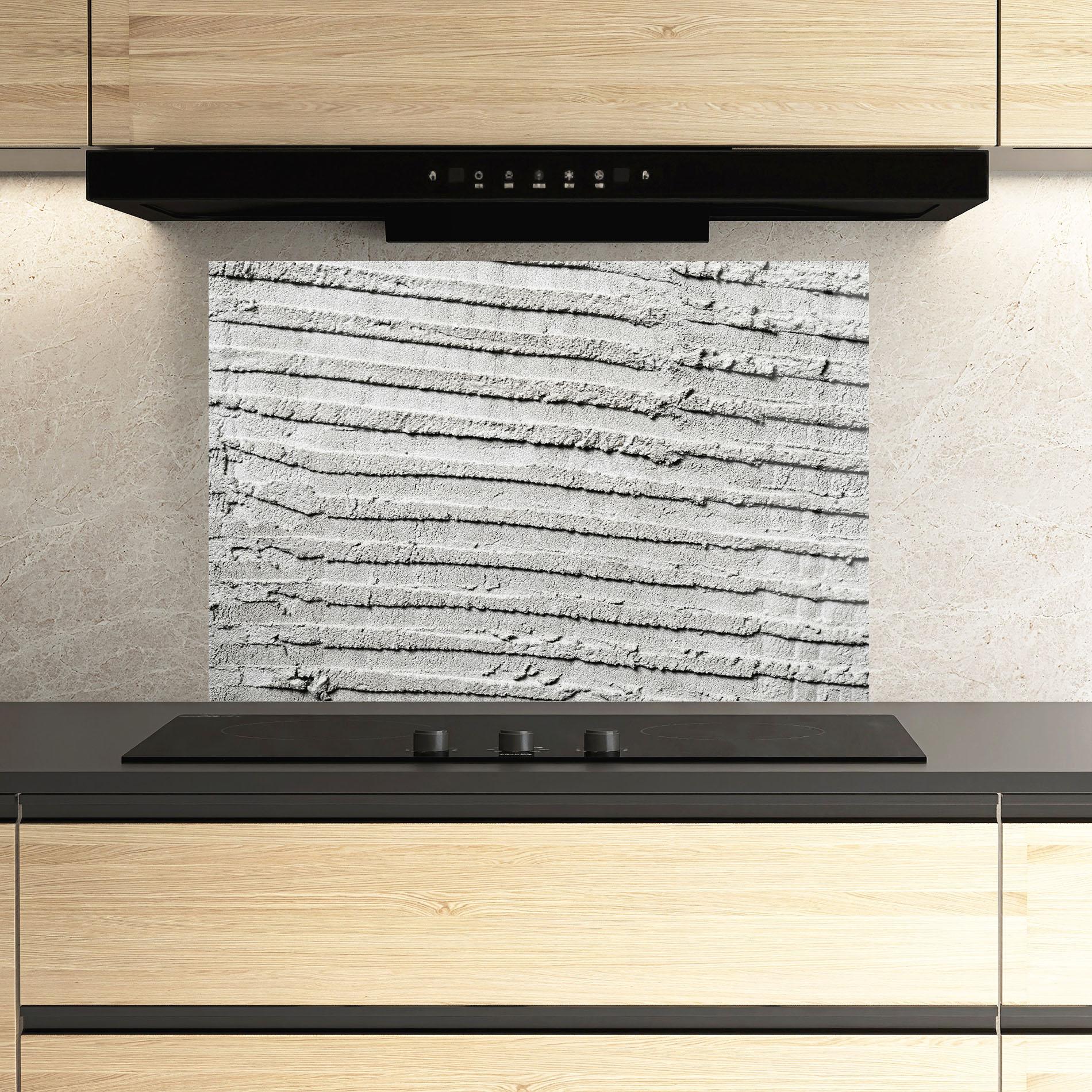 Стъклен панел за кухня Old Cement Pattern mockup 3