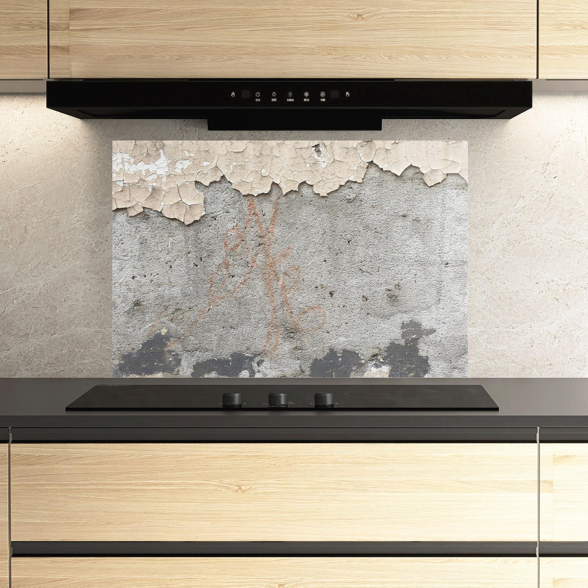 Стъклен панел за кухня Old Rusty Ciment mockup 3