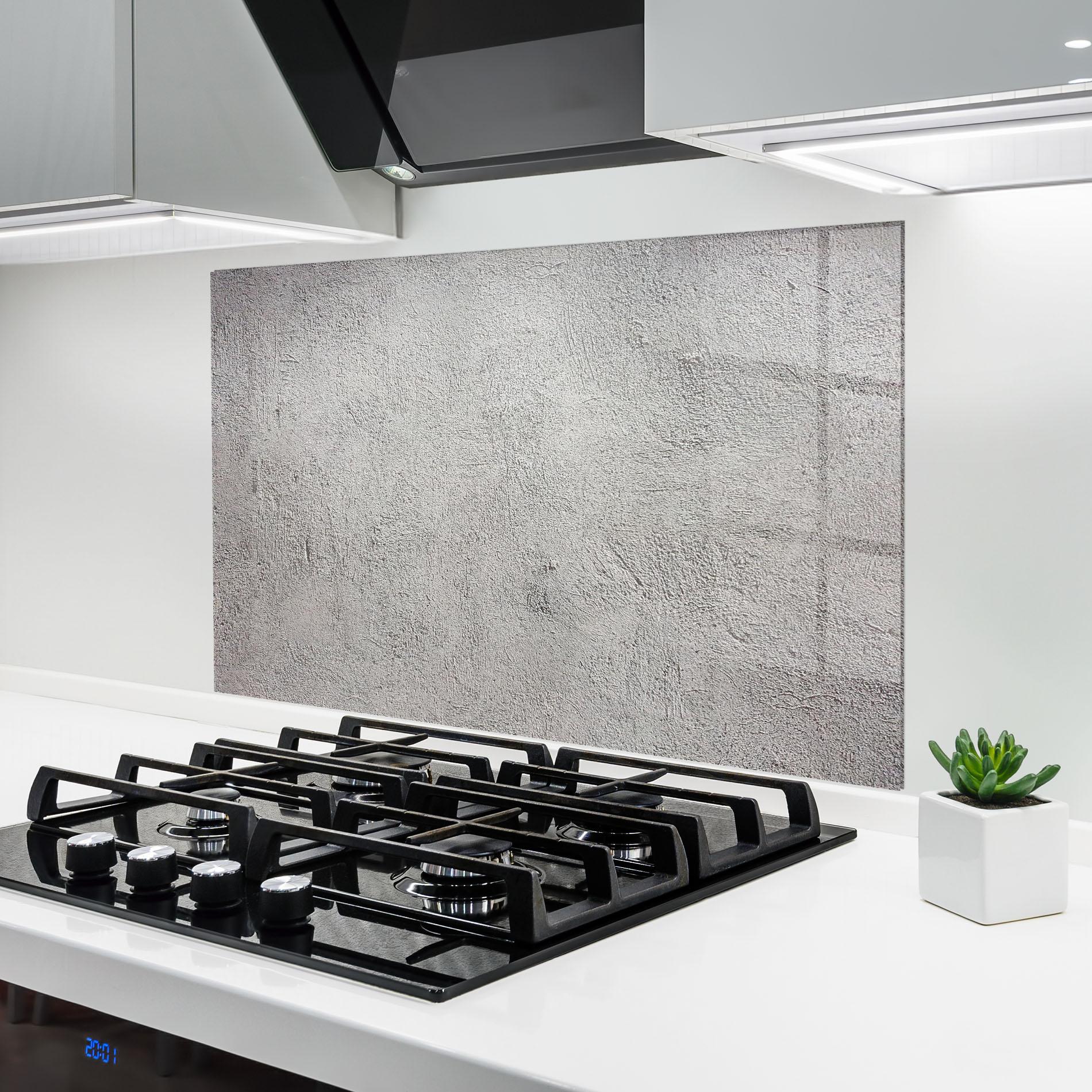 Стъклен панел за кухня Grey Texture Ciment mockup 6