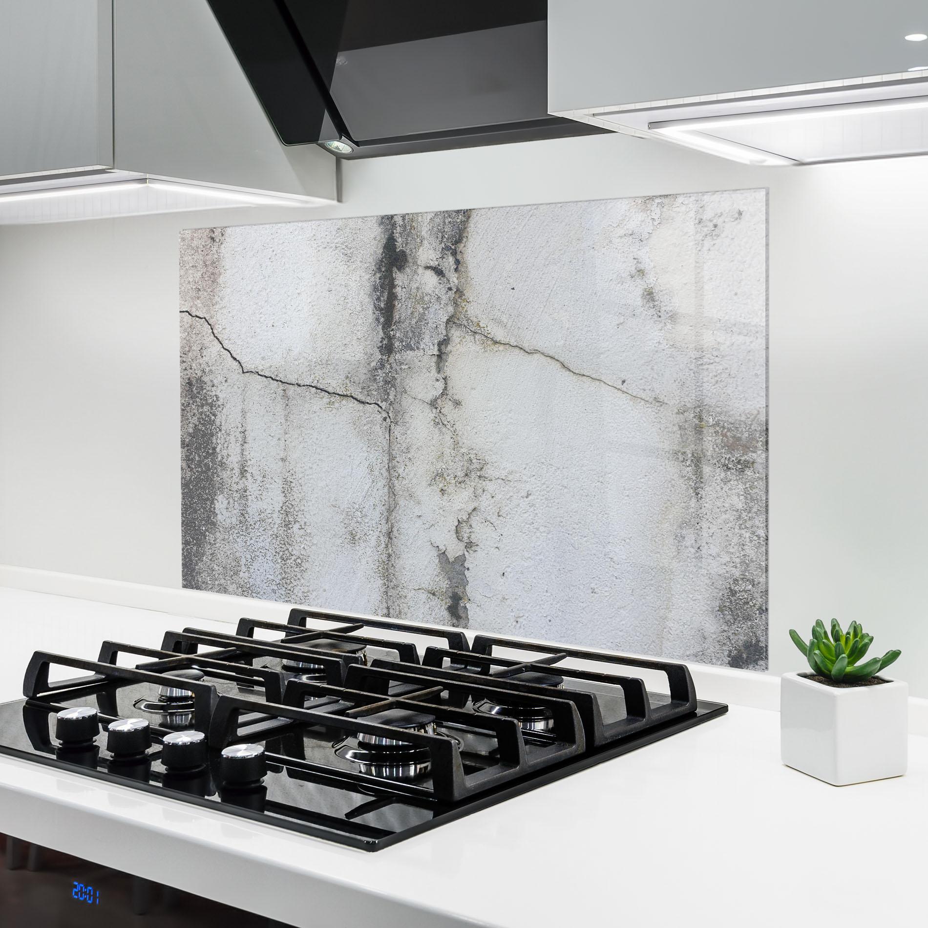 Стъклен панел за кухня Little Cracks Ciment mockup 6