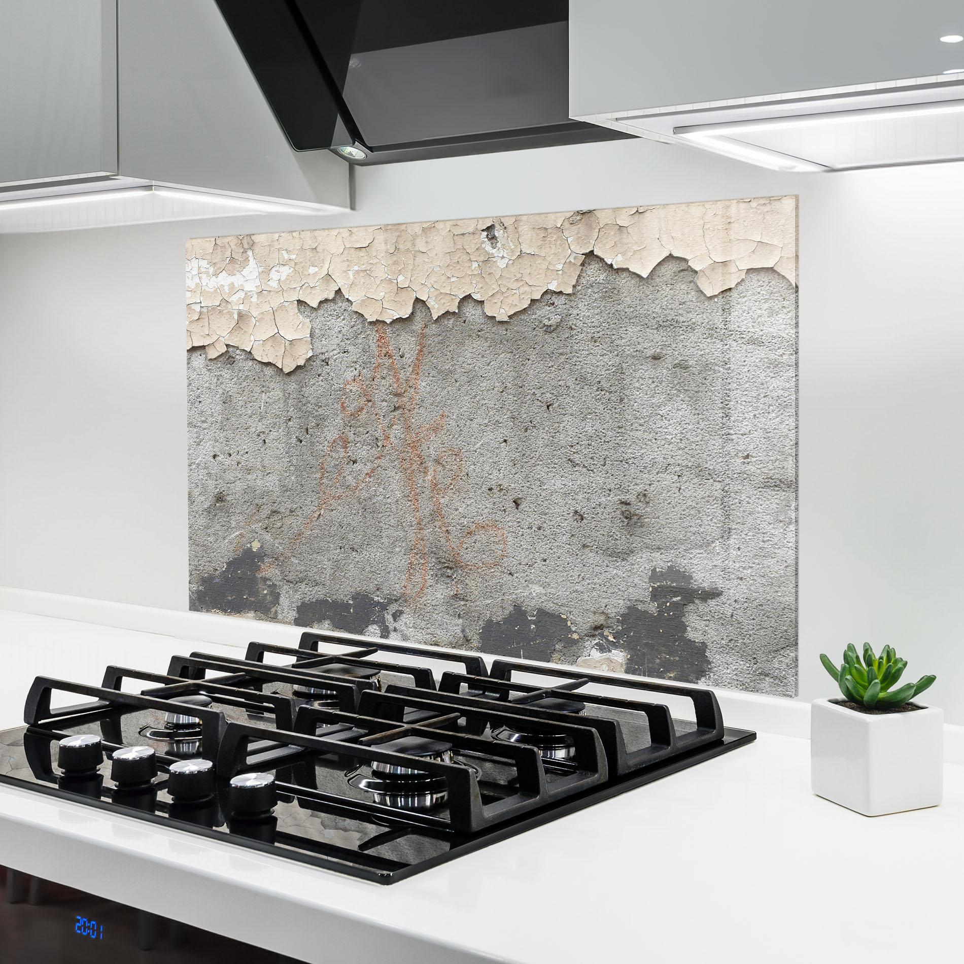 Стъклен панел за кухня Old Rusty Ciment mockup 6