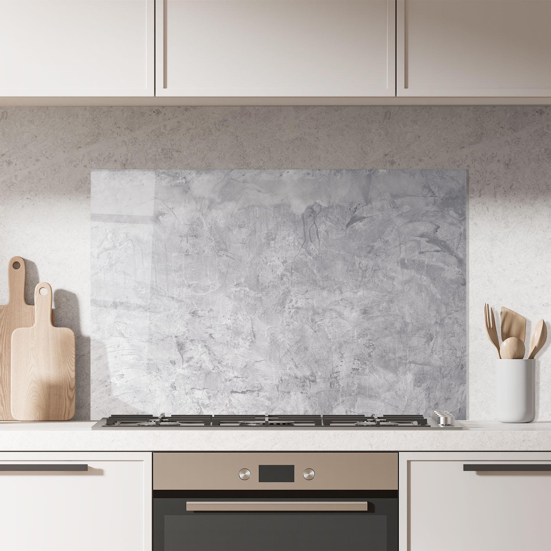 Стъклен панел за кухня Abstract Grey Wall mockup 7