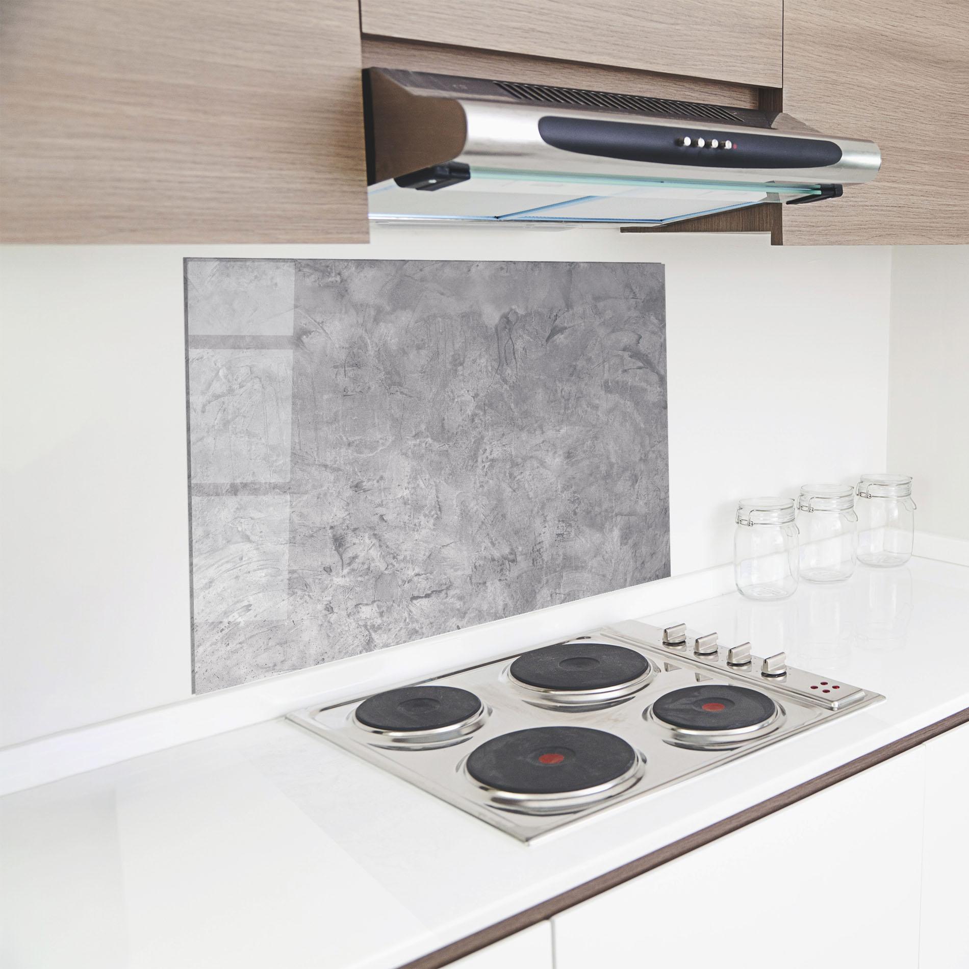 Стъклен панел за кухня Abstract Grey Wall mockup 8