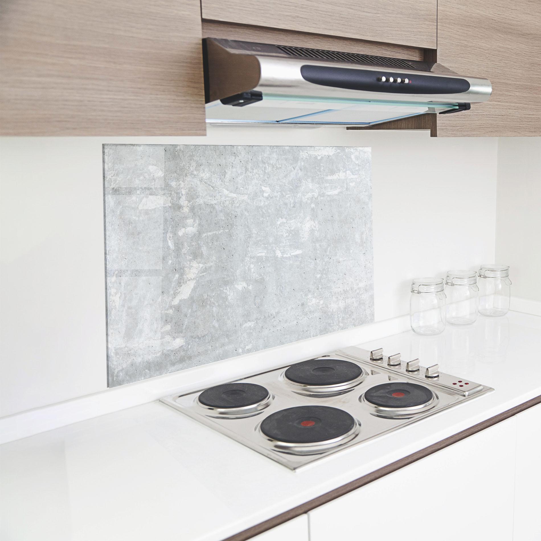 Стъклен панел за кухня Bright Ciment Texture mockup 8