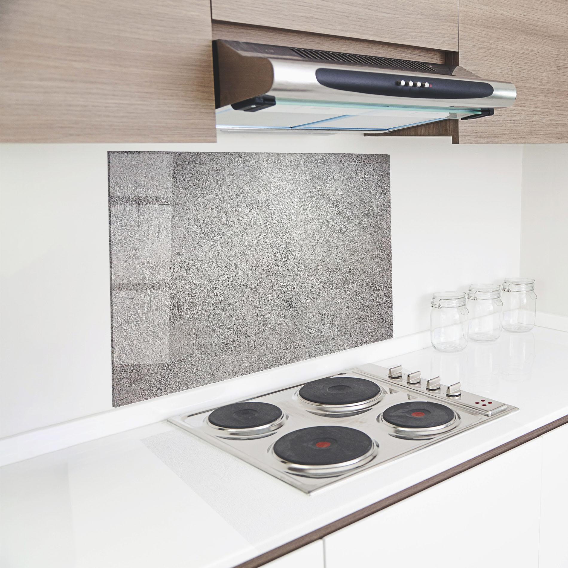 Стъклен панел за кухня Grey Texture Ciment mockup 8
