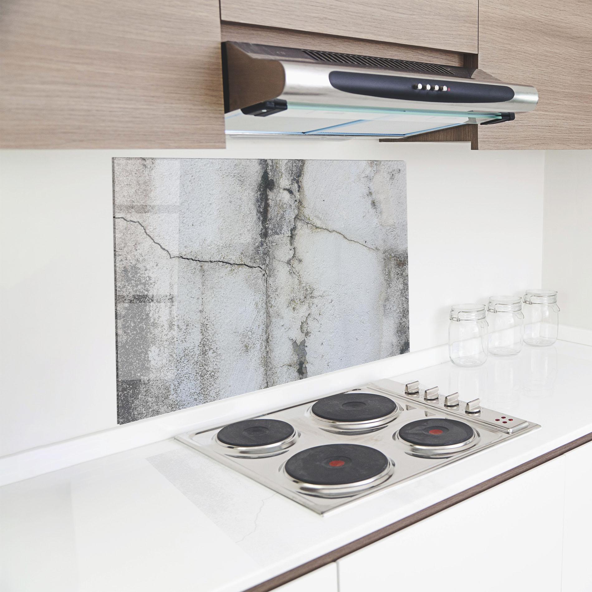 Стъклен панел за кухня Little Cracks Ciment mockup 8