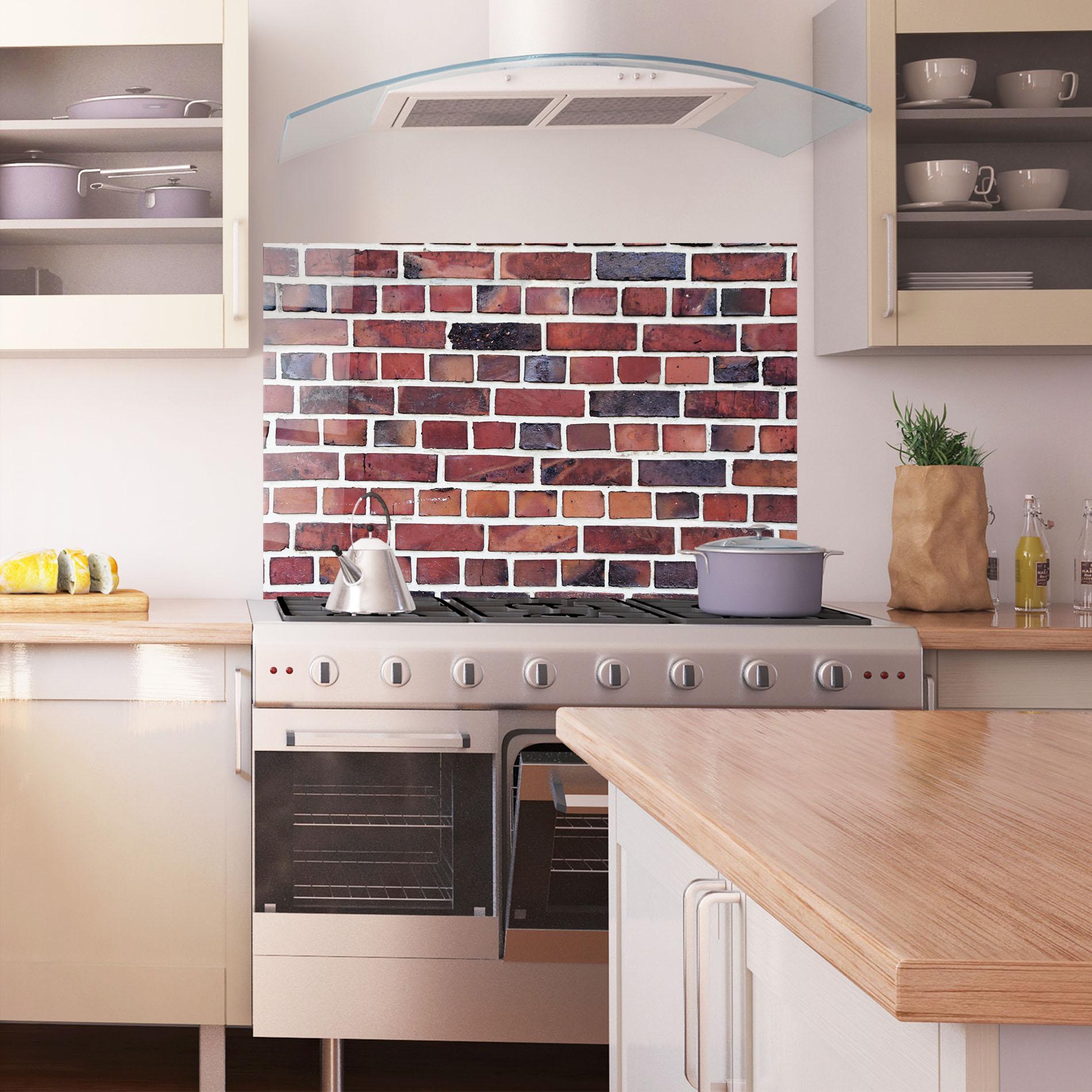 Стъклен панел за кухня Colorful Bricks 2 mockup 1