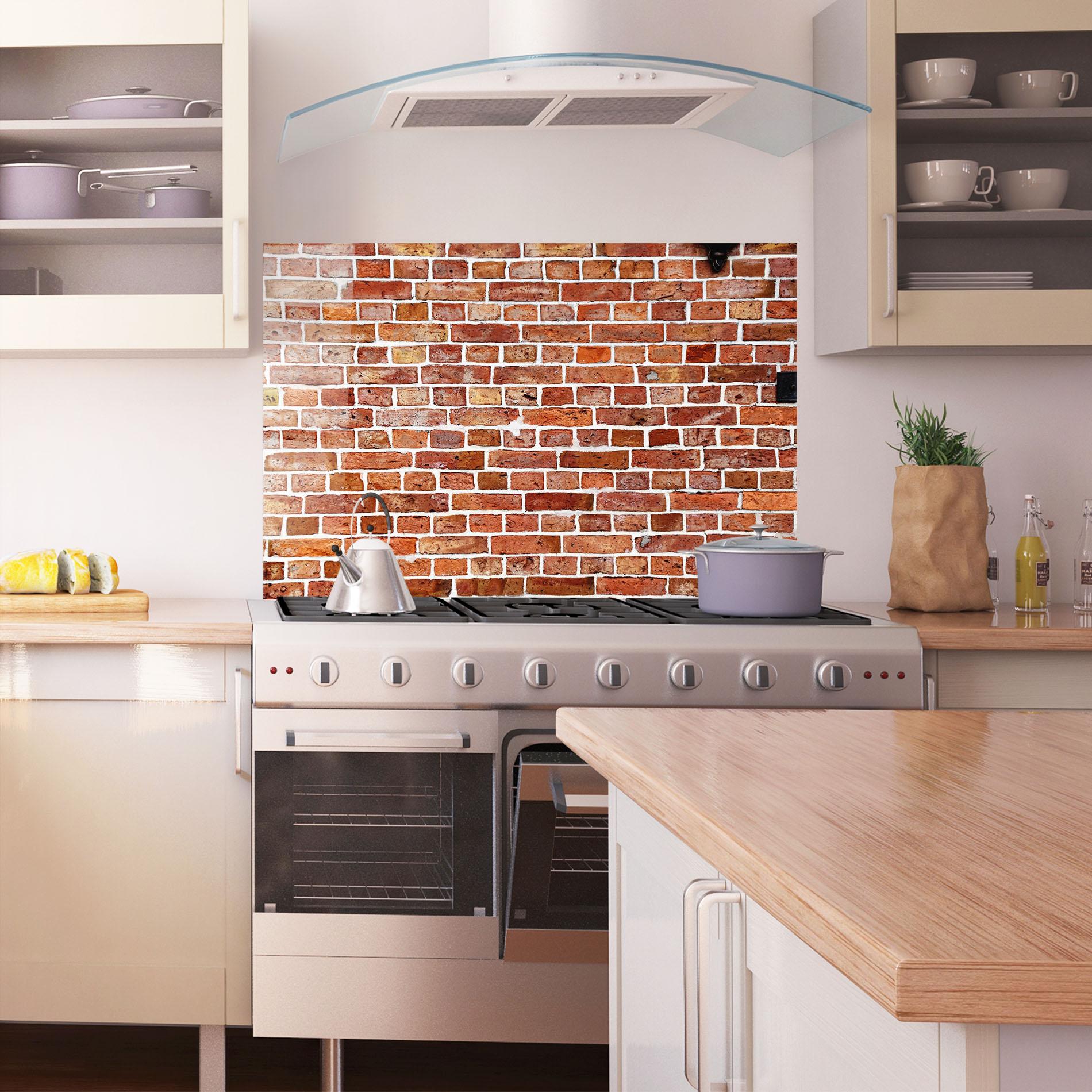 Стъклен панел за кухня Construction Bricks mockup 1