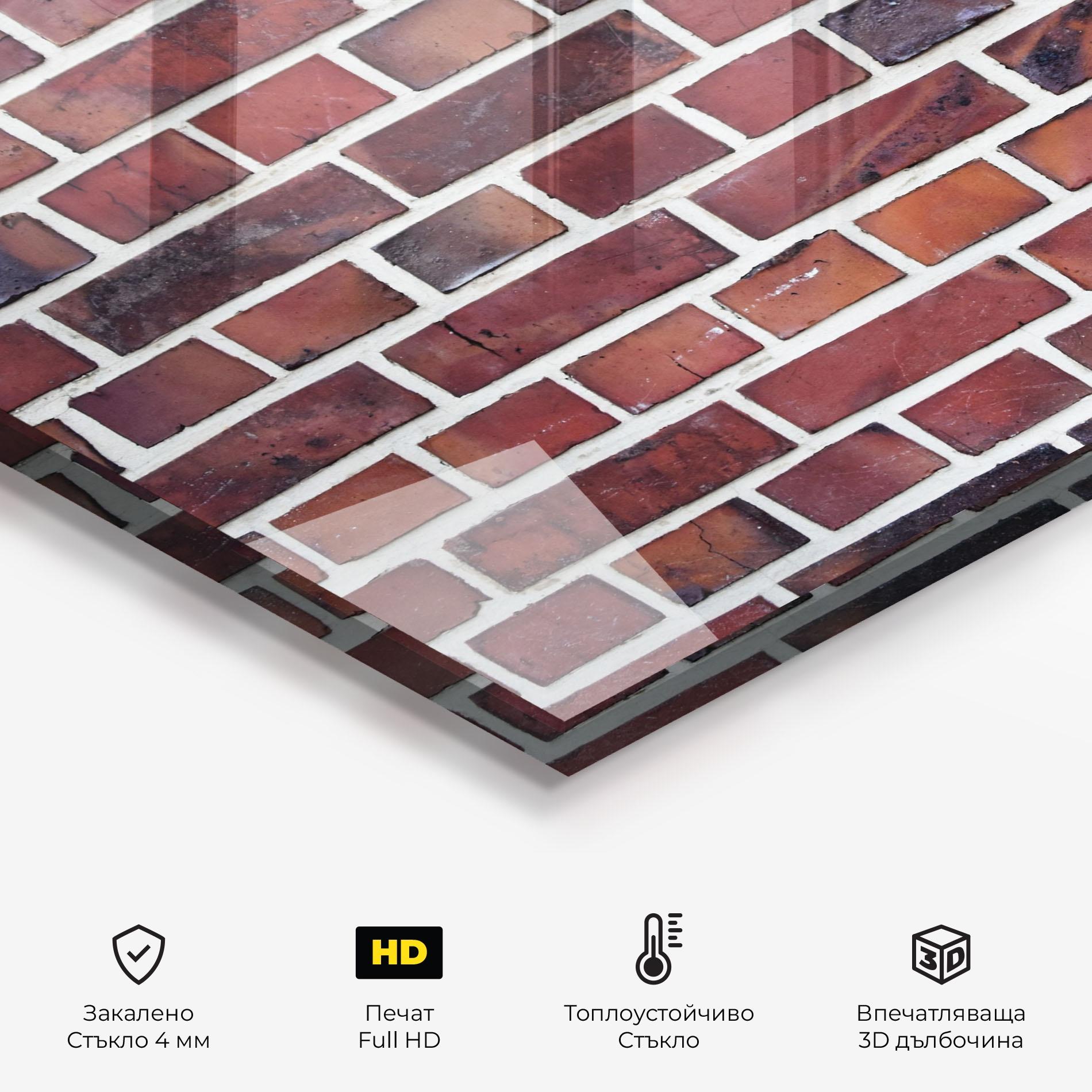 Стъклен панел за кухня Colorful Bricks 2 mockup 2