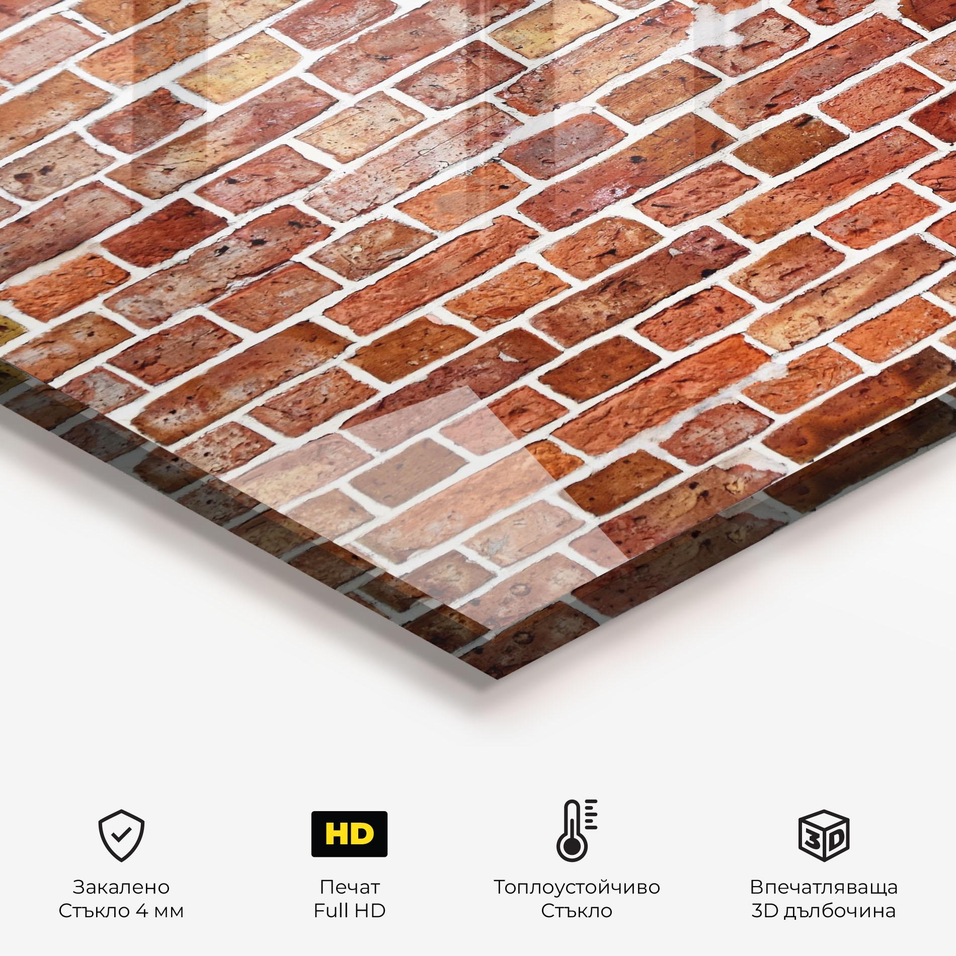 Стъклен панел за кухня Construction Bricks mockup 2