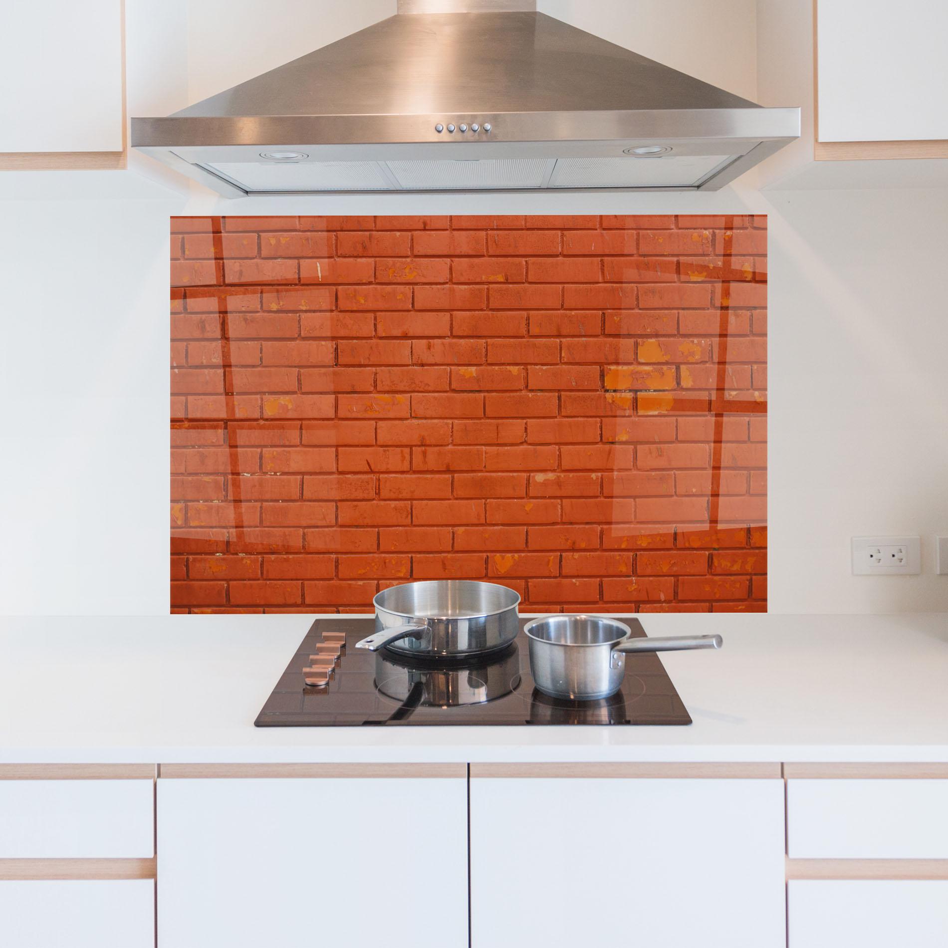 Стъклен панел за кухня Simetric Bircks mockup 5