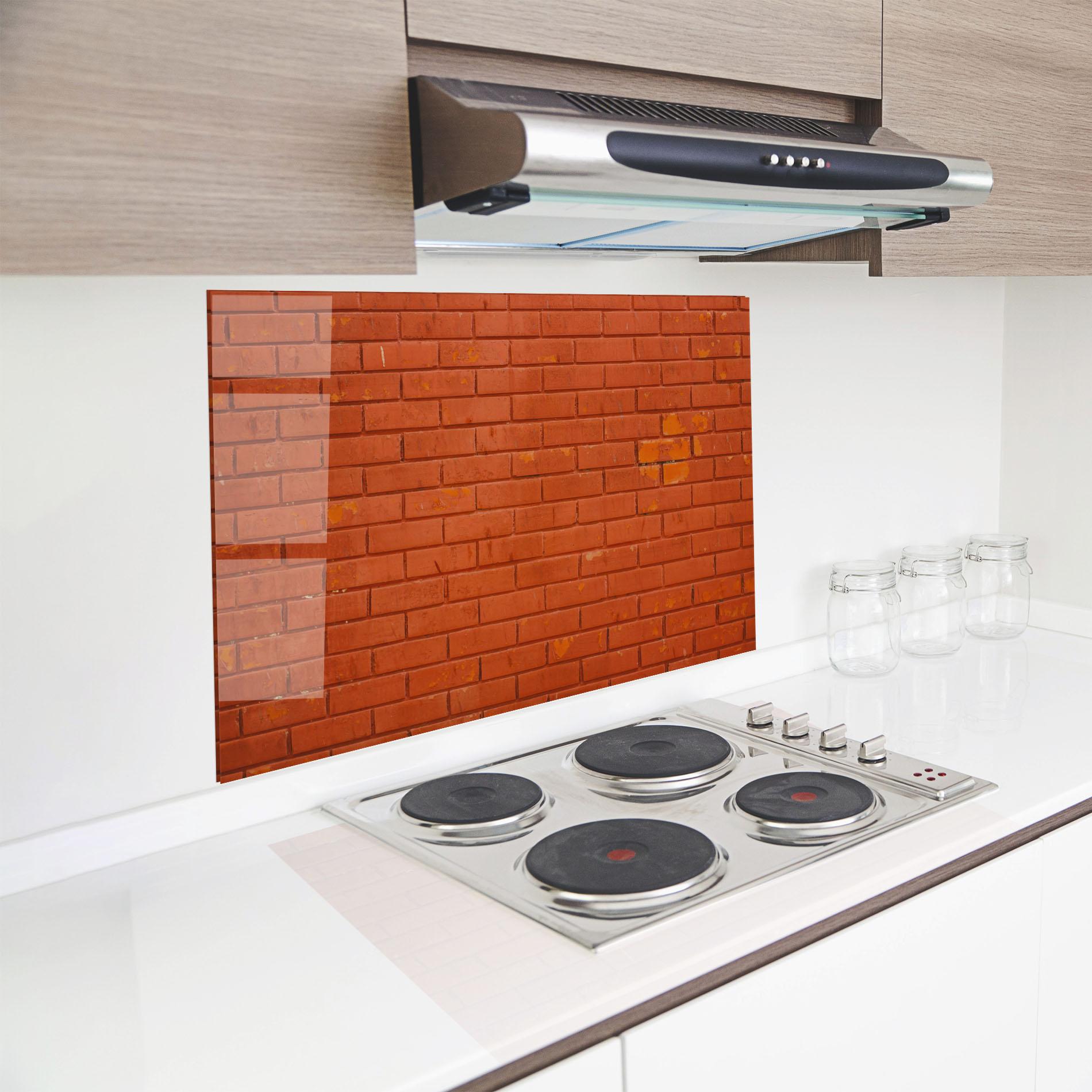 Стъклен панел за кухня Simetric Bircks mockup 8