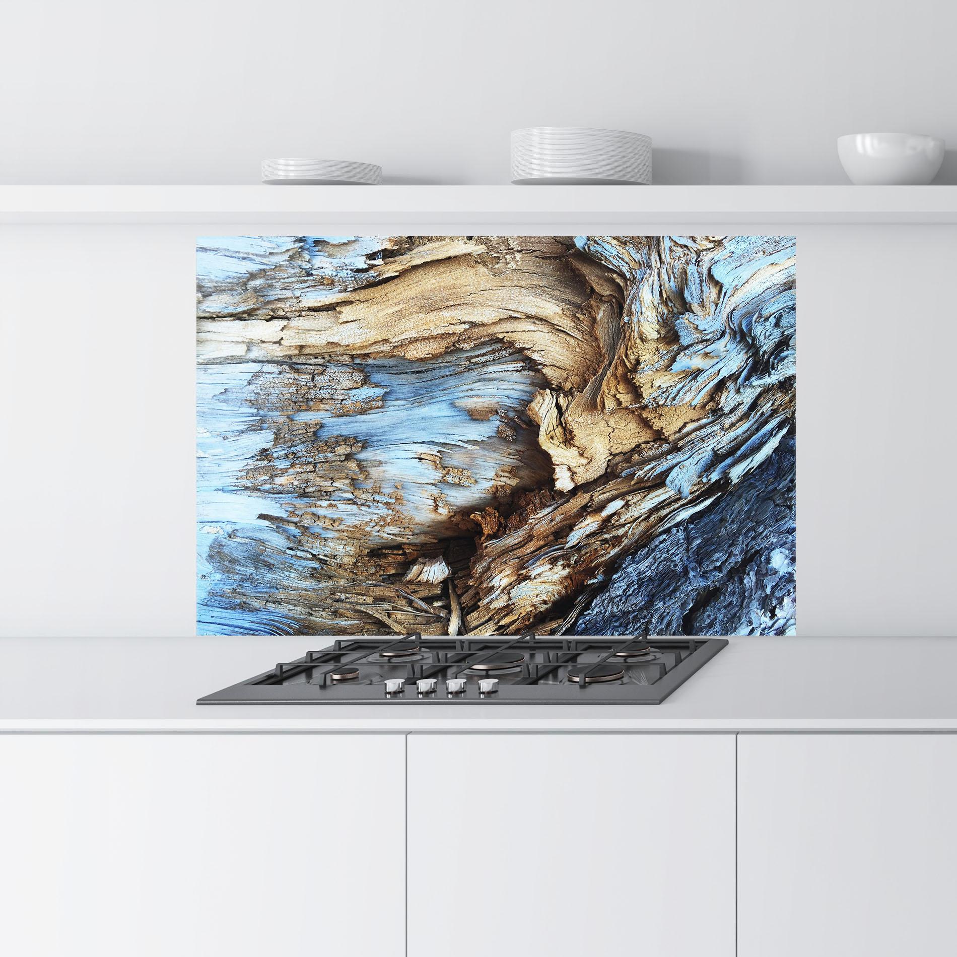 Стъклен панел за кухня Abstract Wood Texture mockup 9