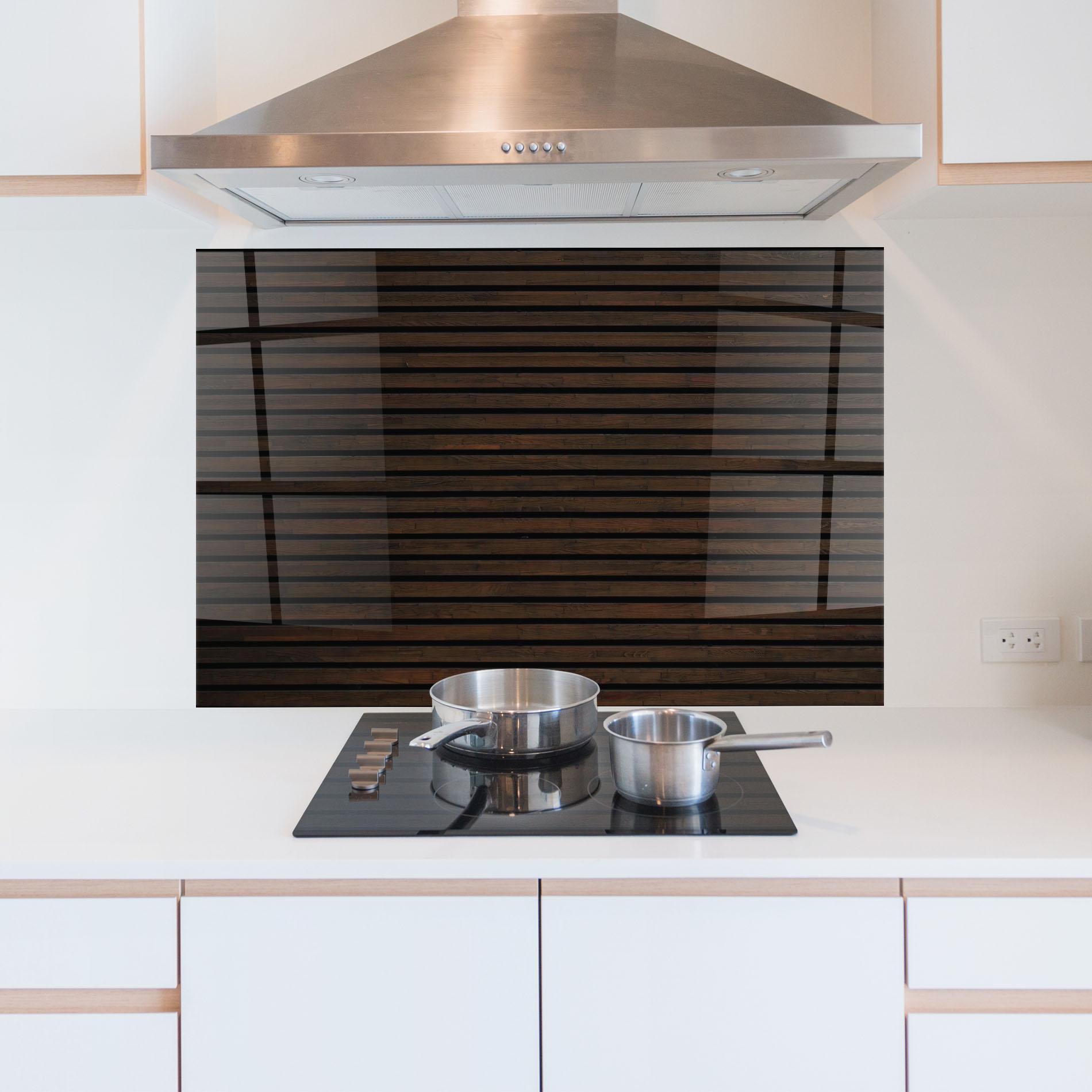 Стъклен панел за кухня Rustic Wood Panels mockup 5