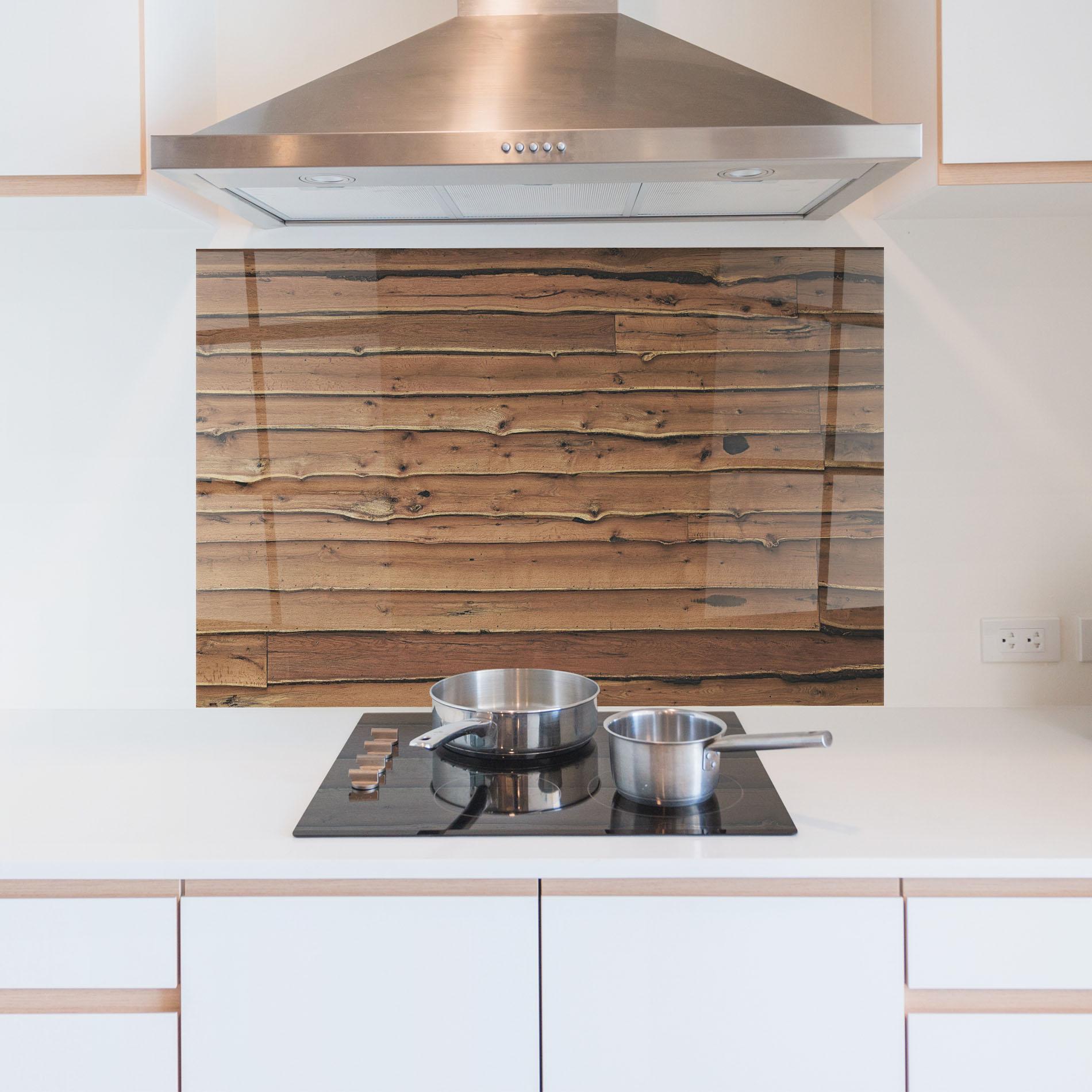 Стъклен панел за кухня Wood Surface mockup 5