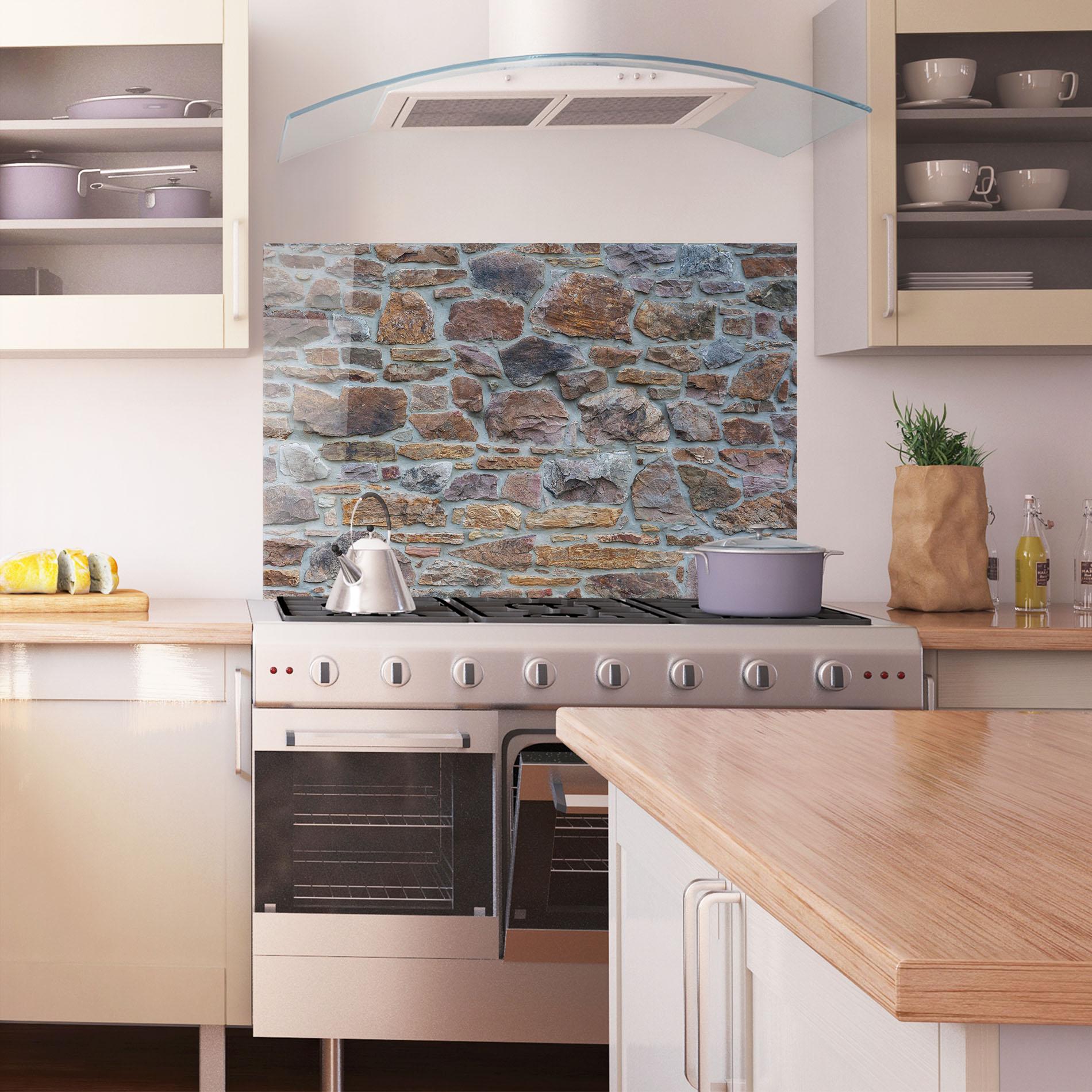 Стъклен панел за кухня Colorul Stones mockup 1