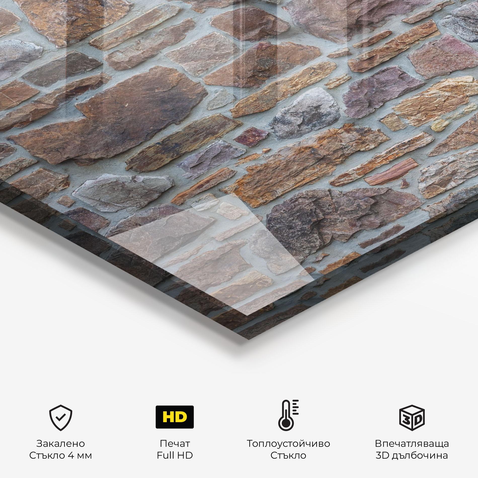 Стъклен панел за кухня Colorul Stones mockup 2