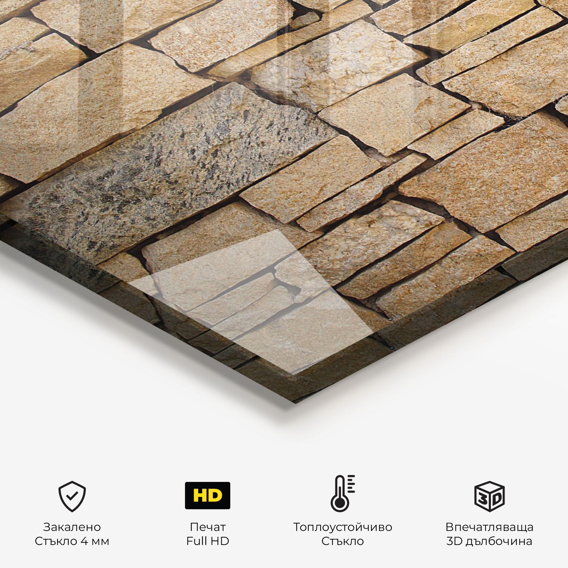 Стъклен панел за кухня Desert Stones mockup 2