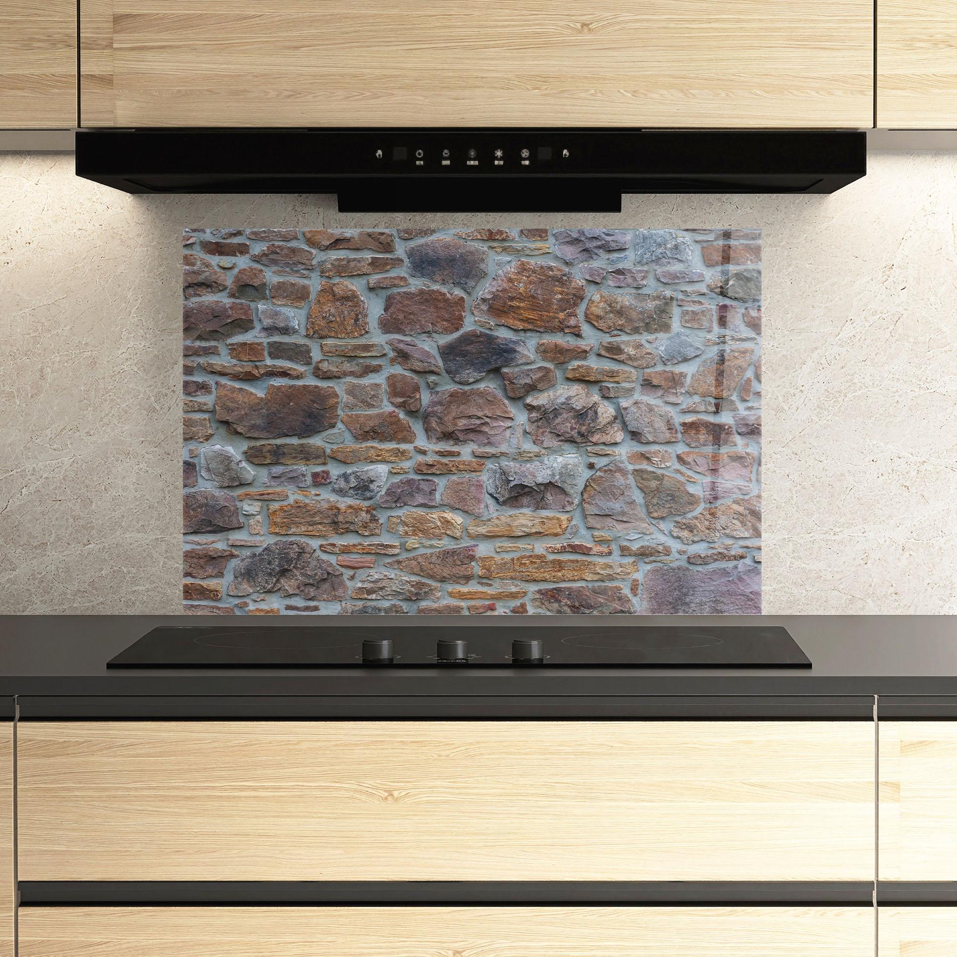 Стъклен панел за кухня Colorul Stones mockup 3