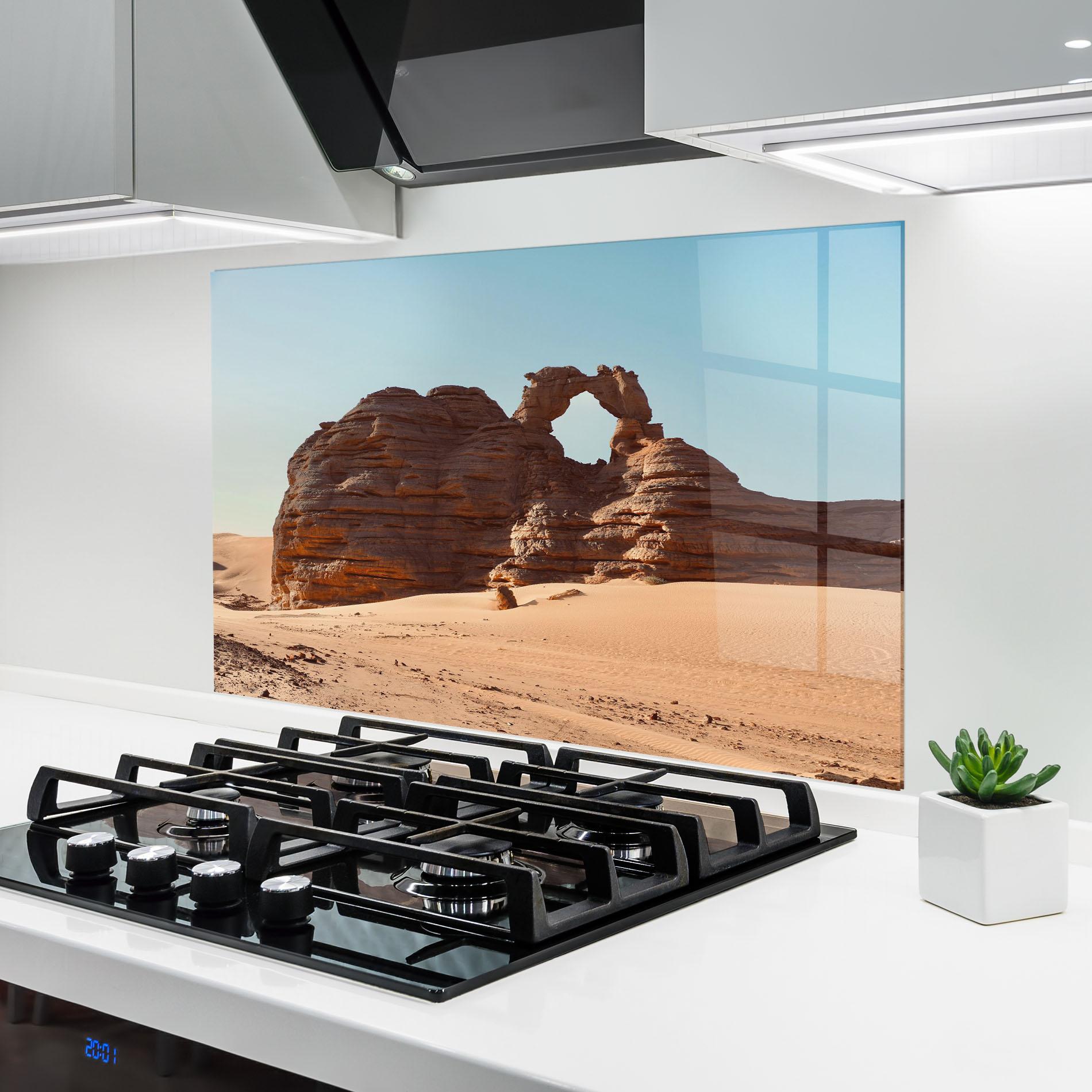 Стъклен панел за кухня Arcade In Desert 2 mockup 6