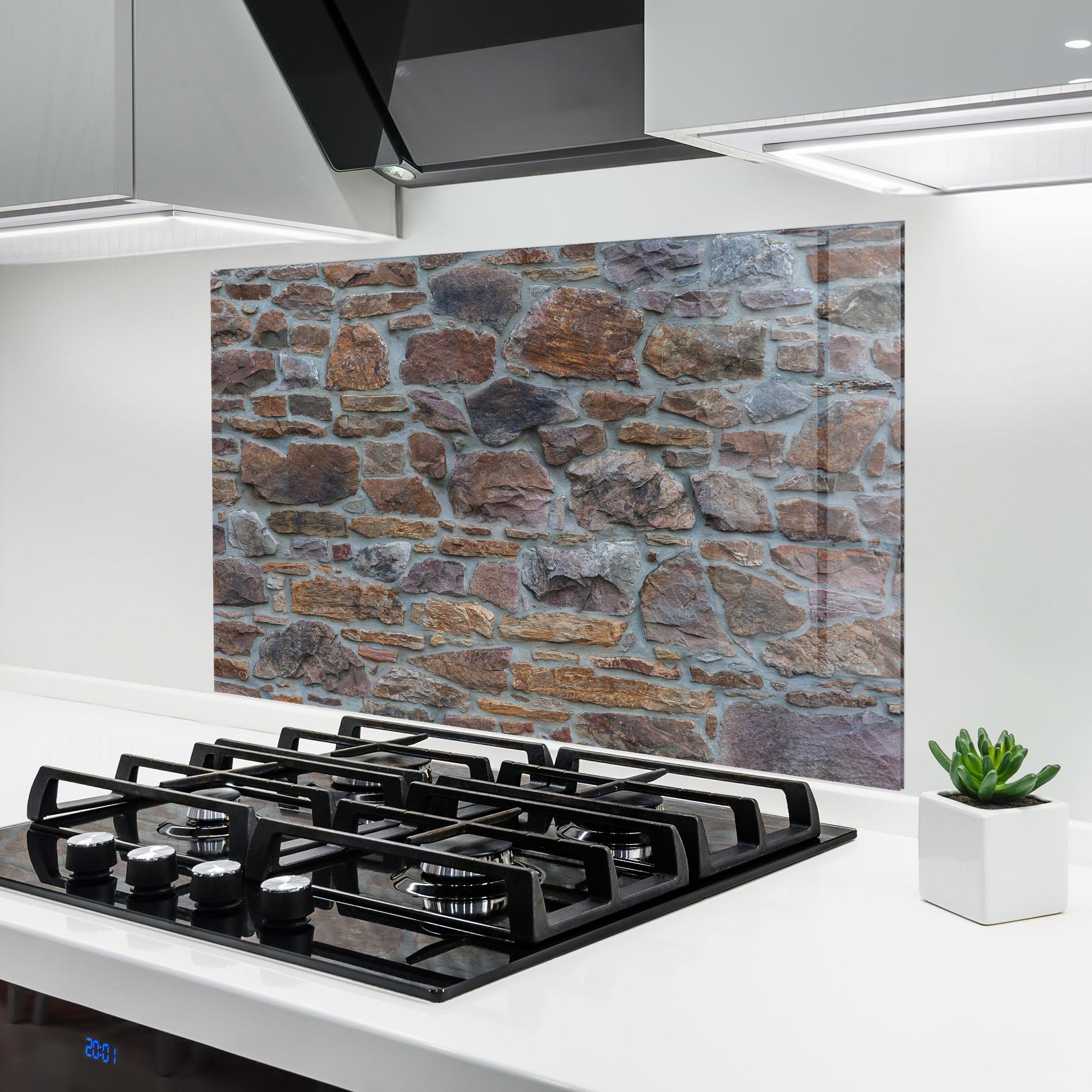 Стъклен панел за кухня Colorul Stones mockup 6