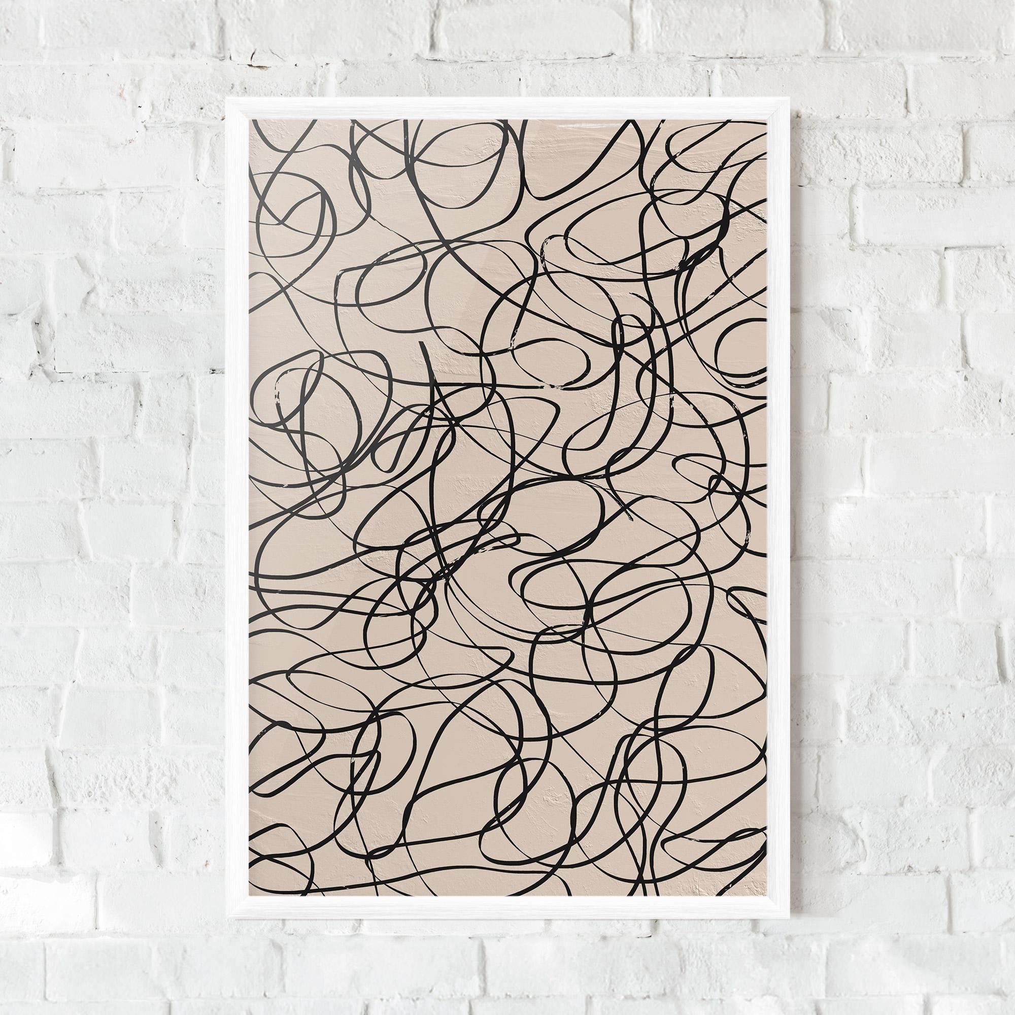 Рамкиран постер Hand Painted Pattern mockup 0