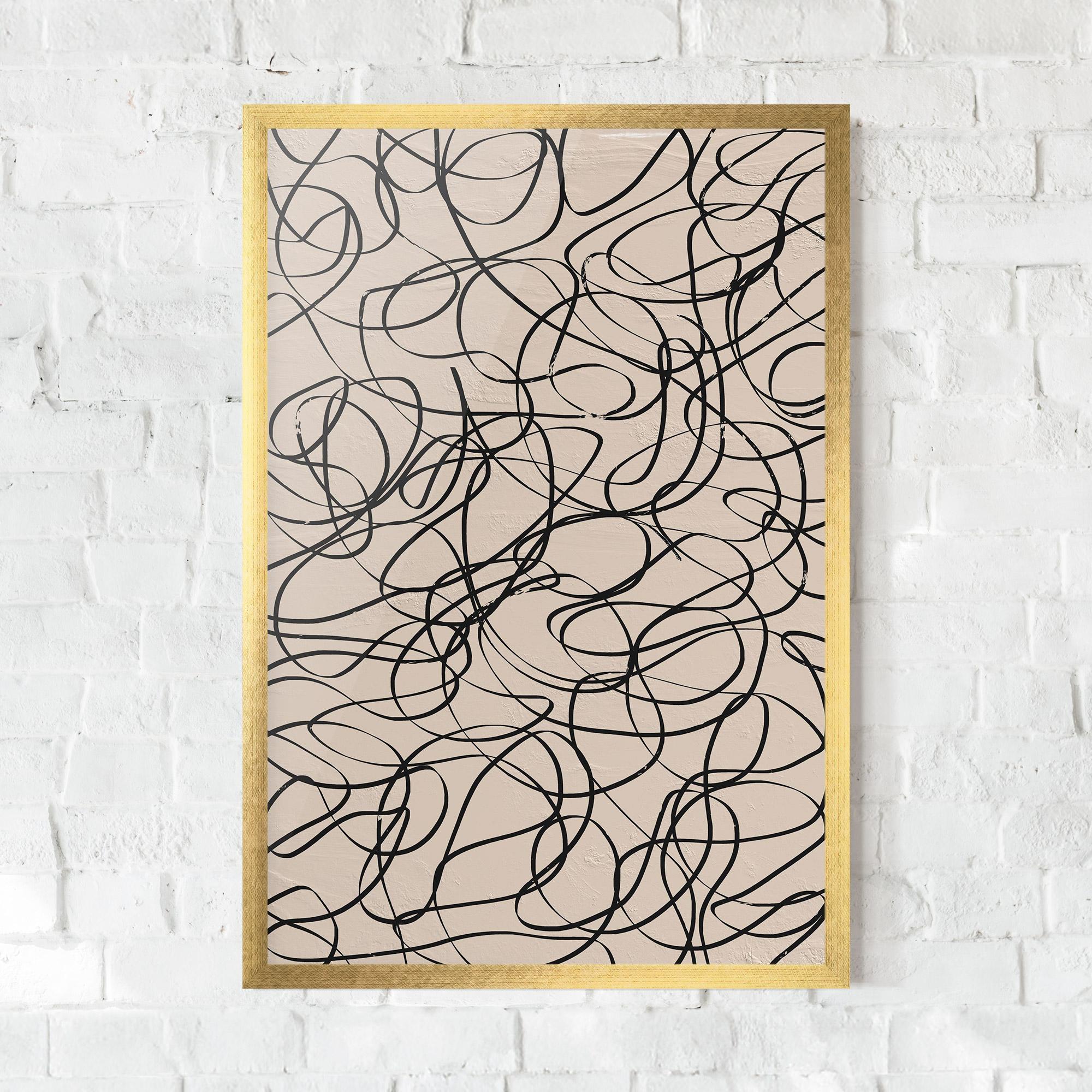 Рамкиран постер Hand Painted Pattern mockup 0