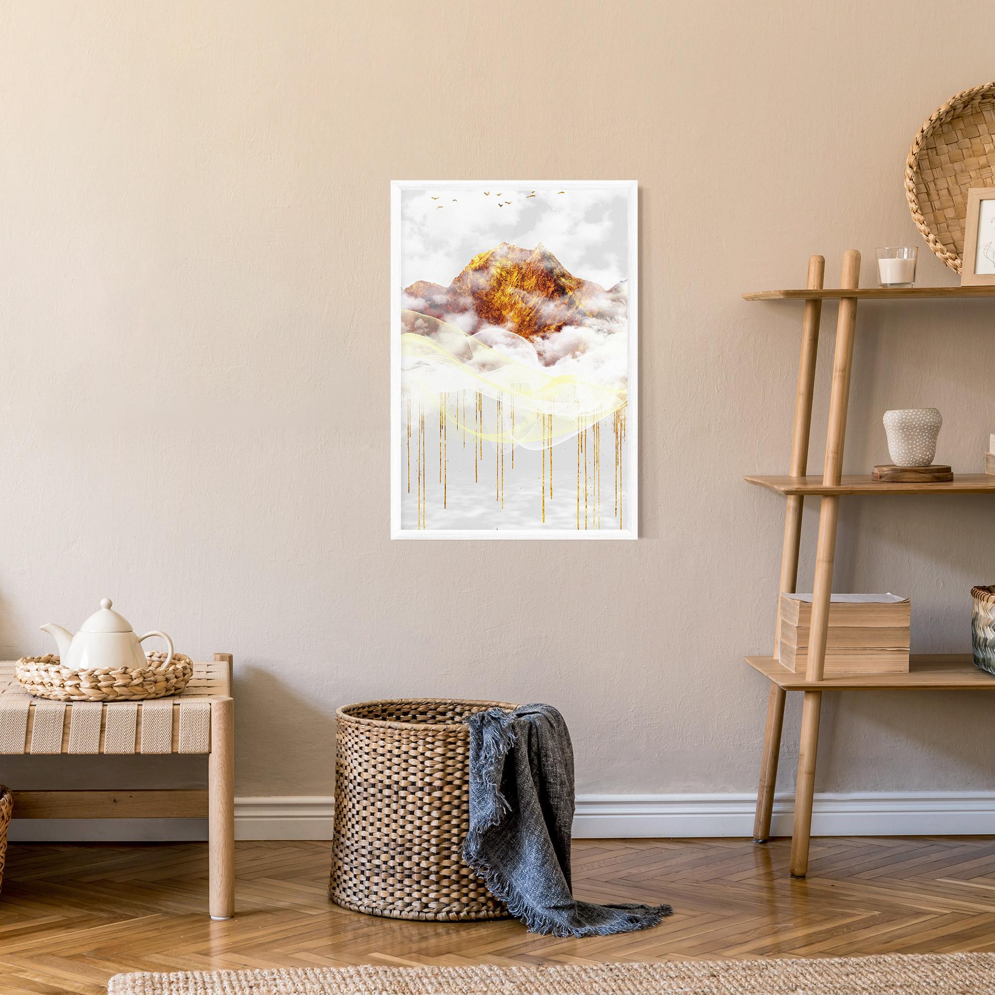 Рамкиран постер Abstract Golden Landscape 3 mockup 9