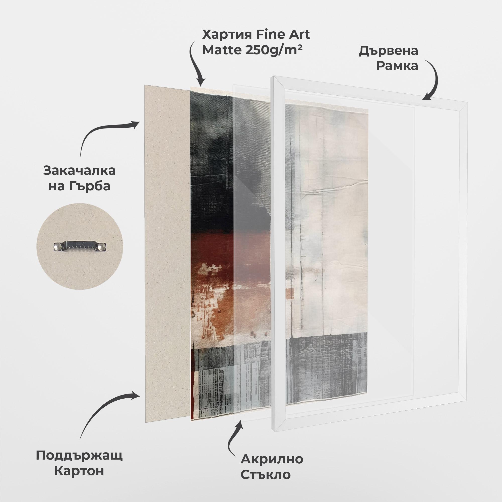 Рамкиран постер Abstract Painting mockup 1