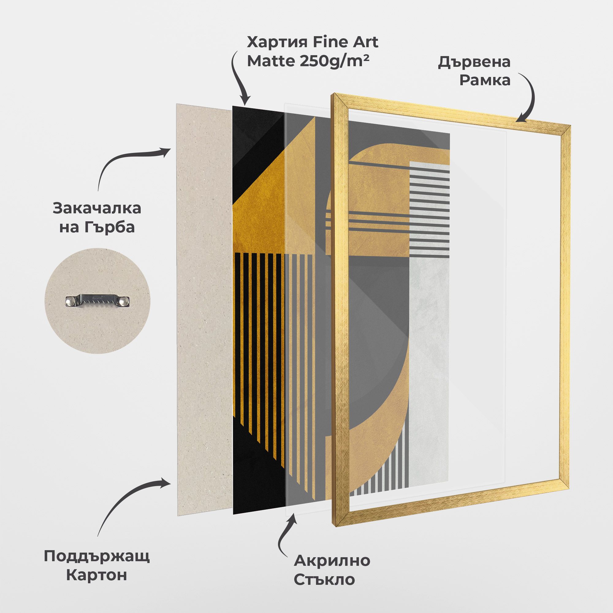 Black Lines On Gold mockup 1