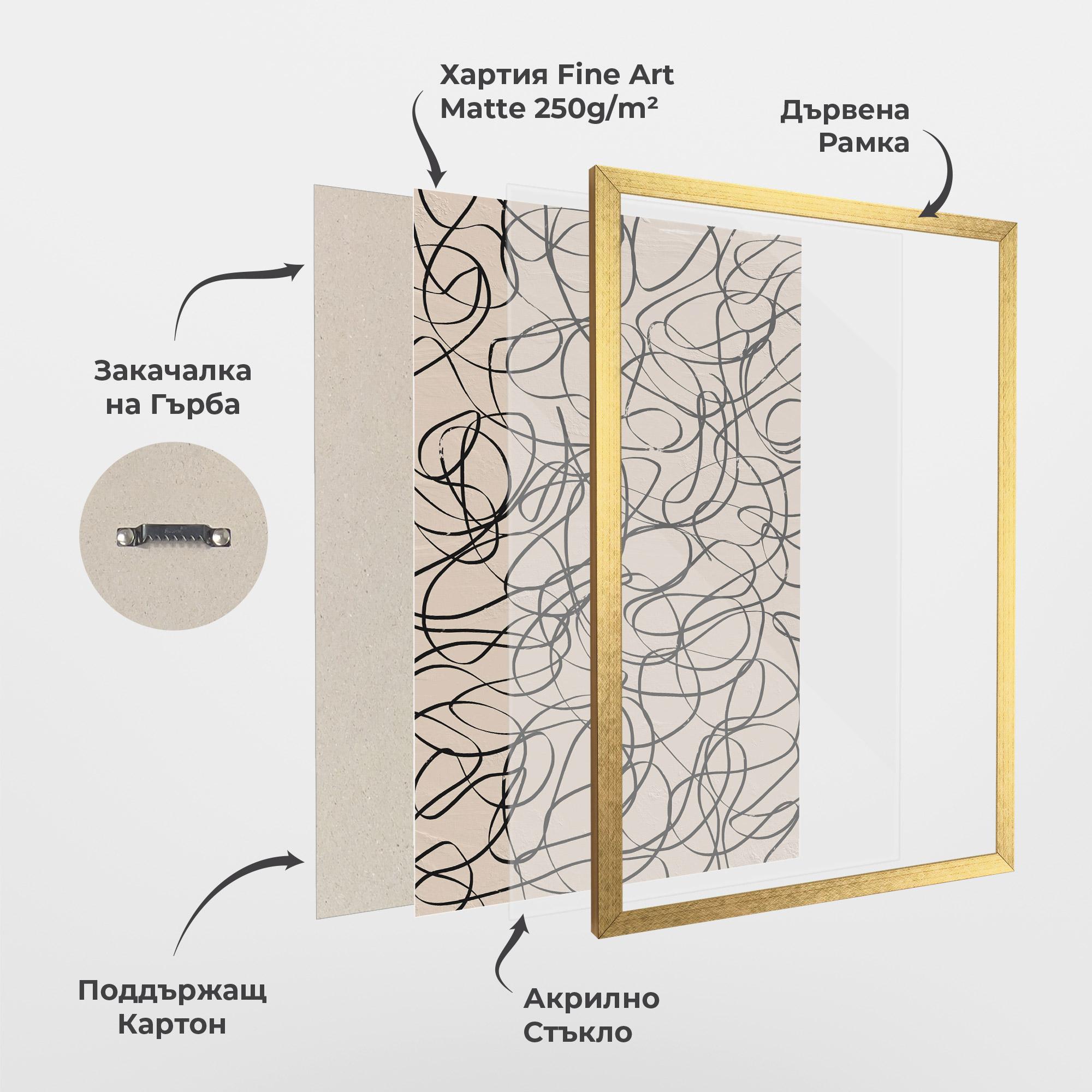 Рамкиран постер Hand Painted Pattern mockup 1