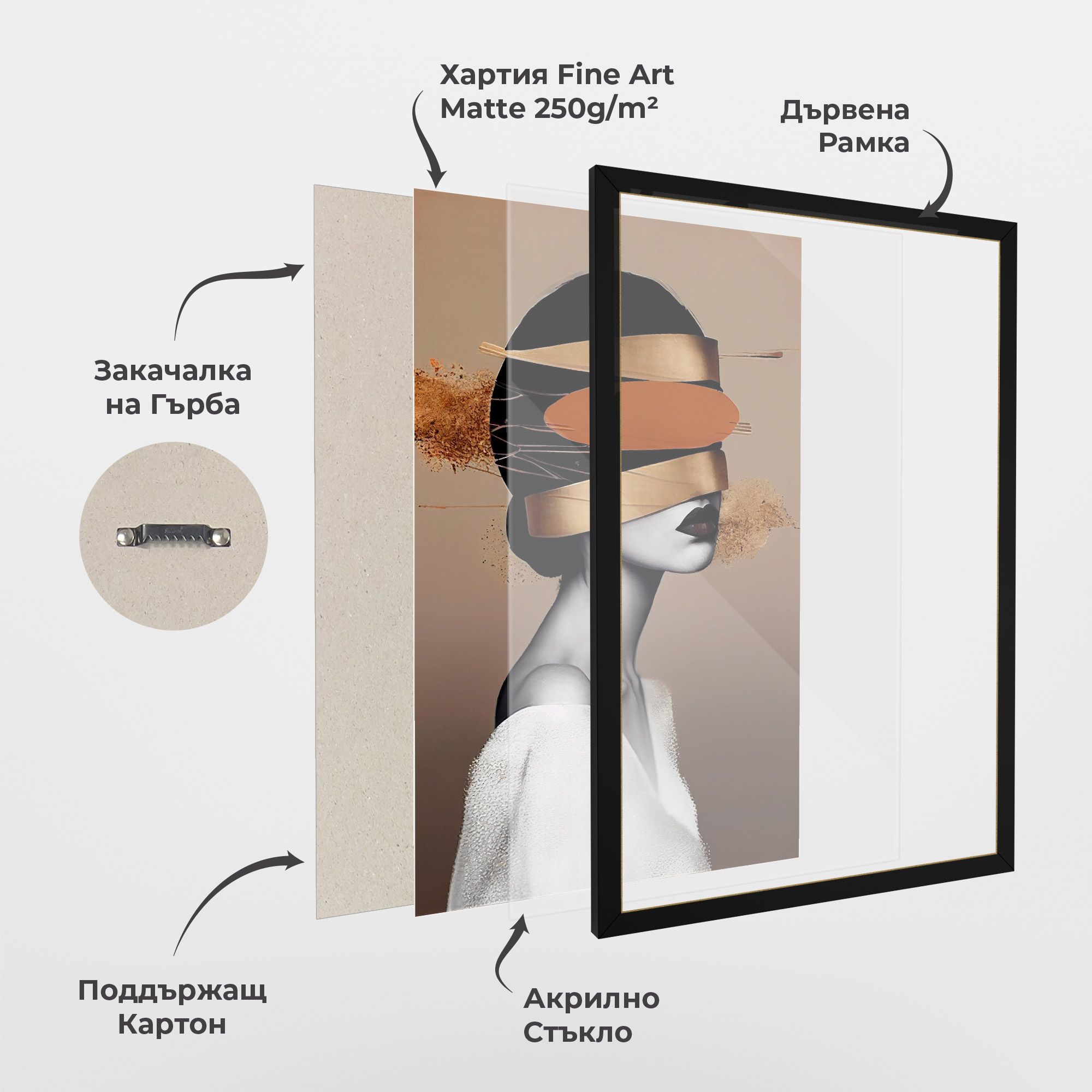 Woman With Gold Lines mockup 1