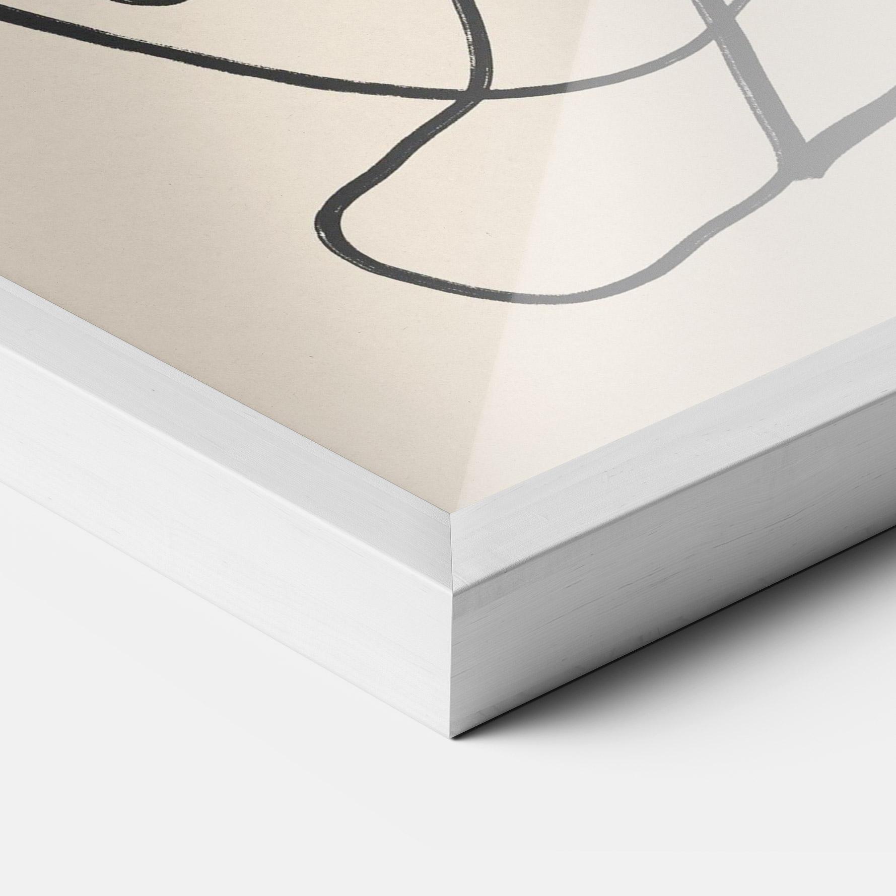 Рамкиран постер Handdrawn Lines mockup 3