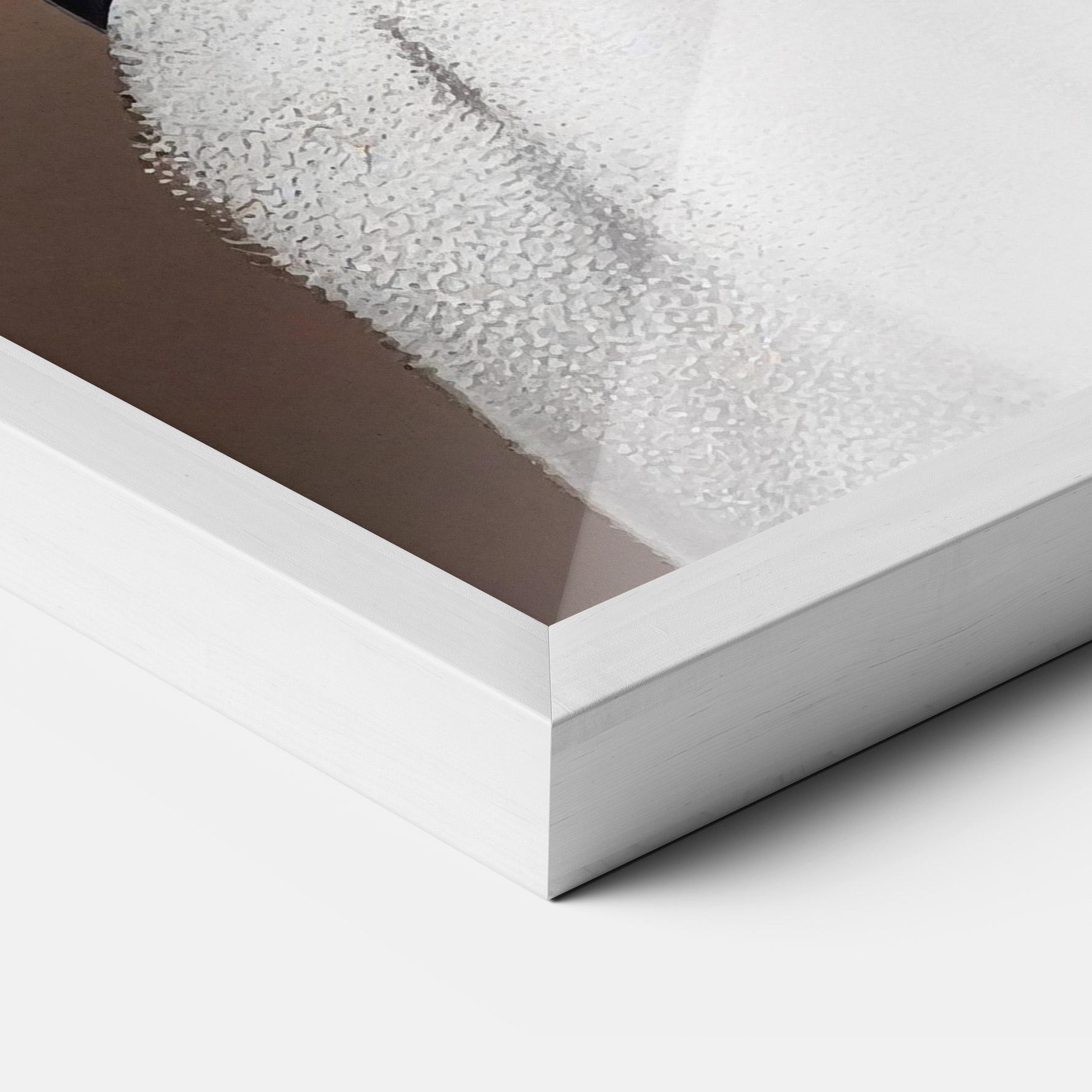 Рамкиран постер Woman With Gold Lines mockup 3