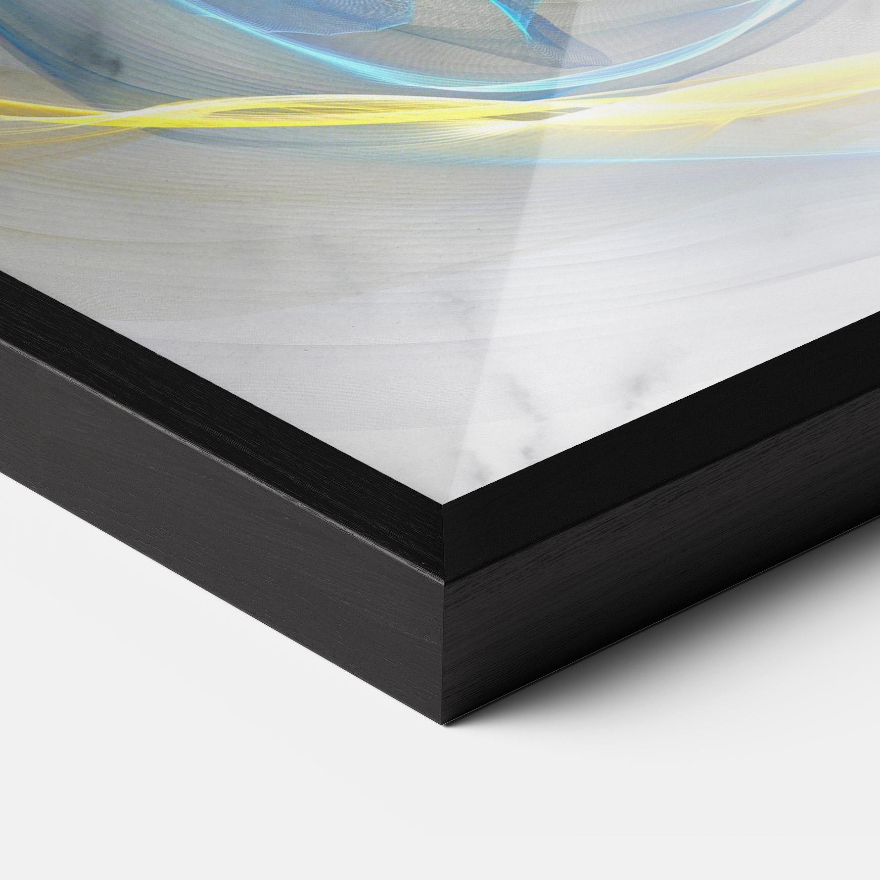 Рамкиран постер Abstract Golden Landscape 2 mockup 3