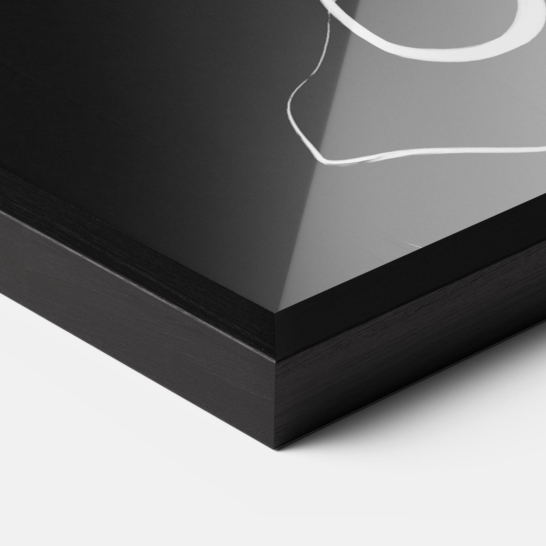 Рамкиран постер Black Brushstrokes mockup 3