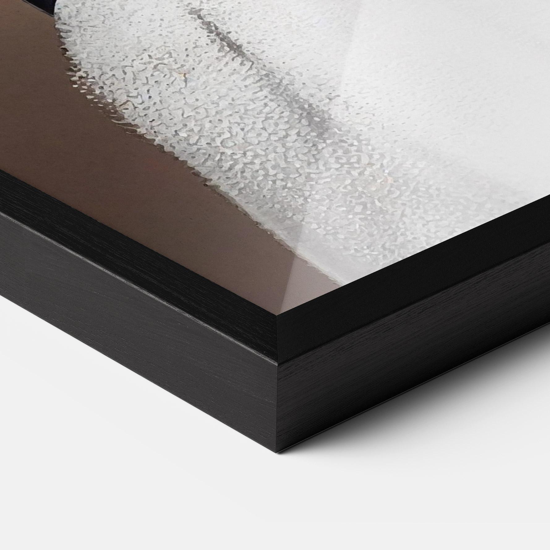 Рамкиран постер Woman With Gold Lines mockup 3