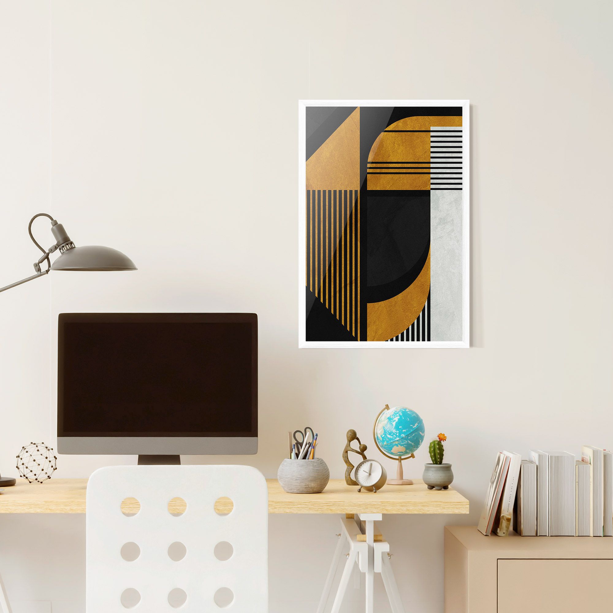 Black Lines On Gold mockup 6