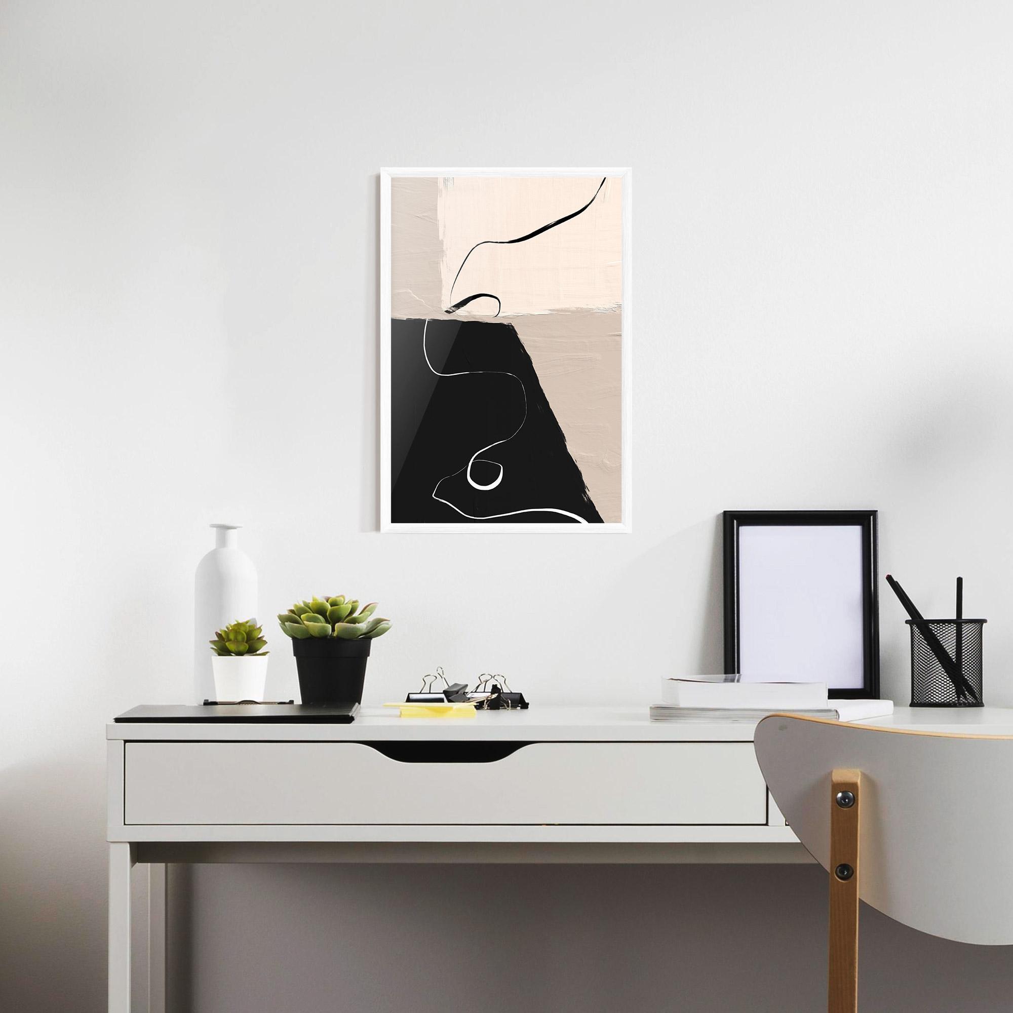 Рамкиран постер Black Brushstrokes mockup 7