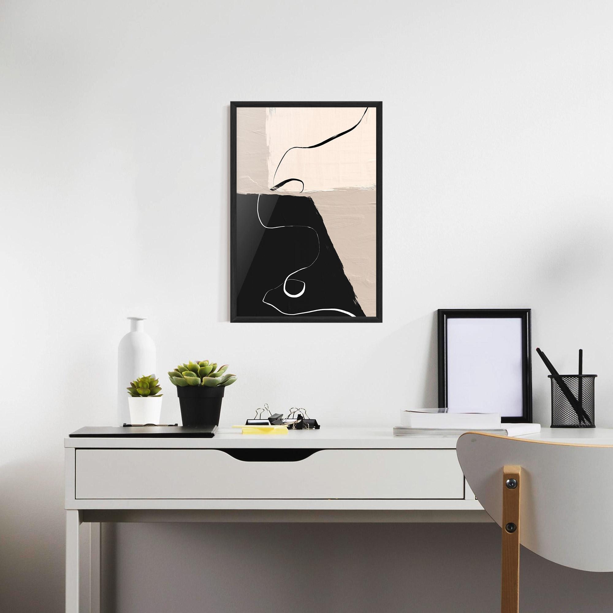 Рамкиран постер Black Brushstrokes mockup 7