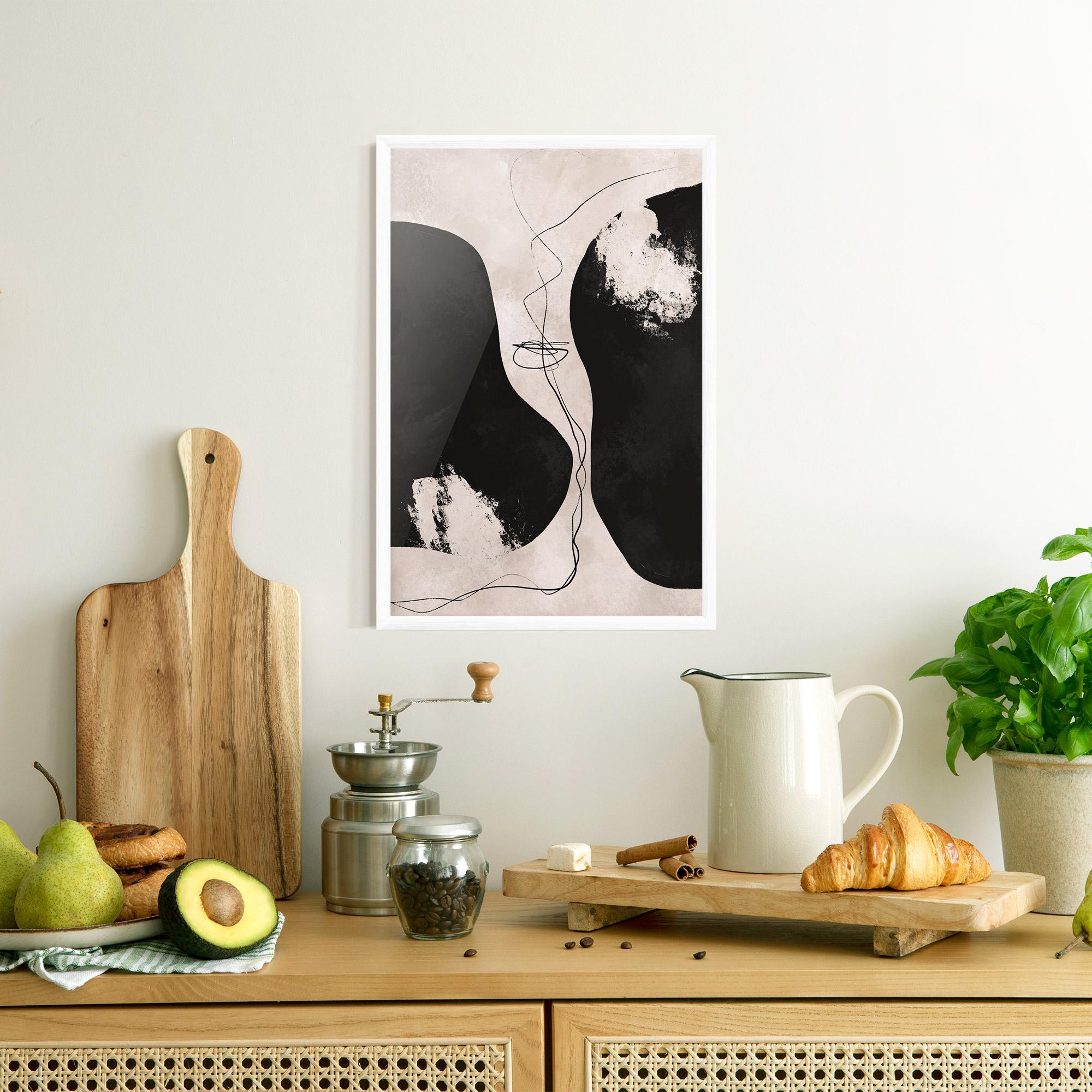 Рамкиран постер Modern Brushstrokes mockup 8