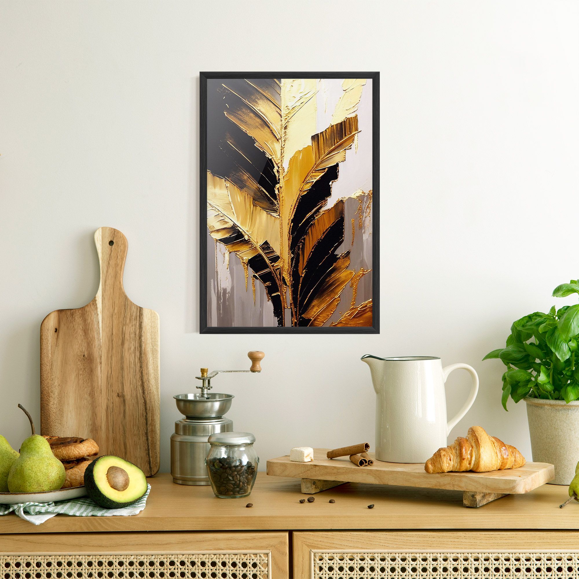 Balck With Gold Leafs mockup 8