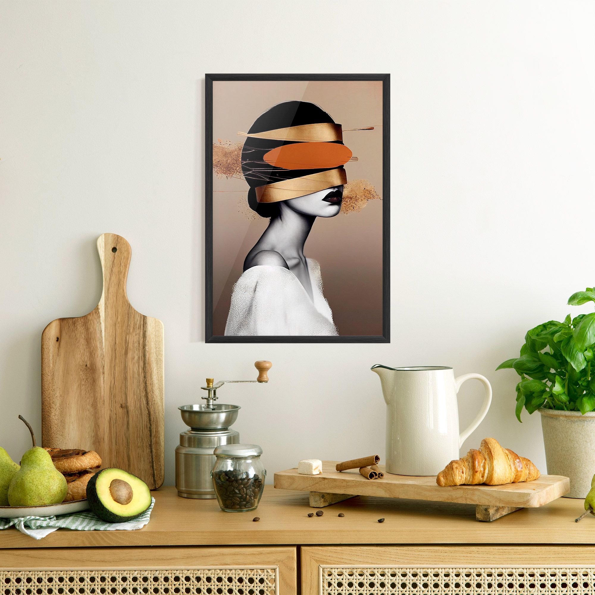 Woman With Gold Lines mockup 8