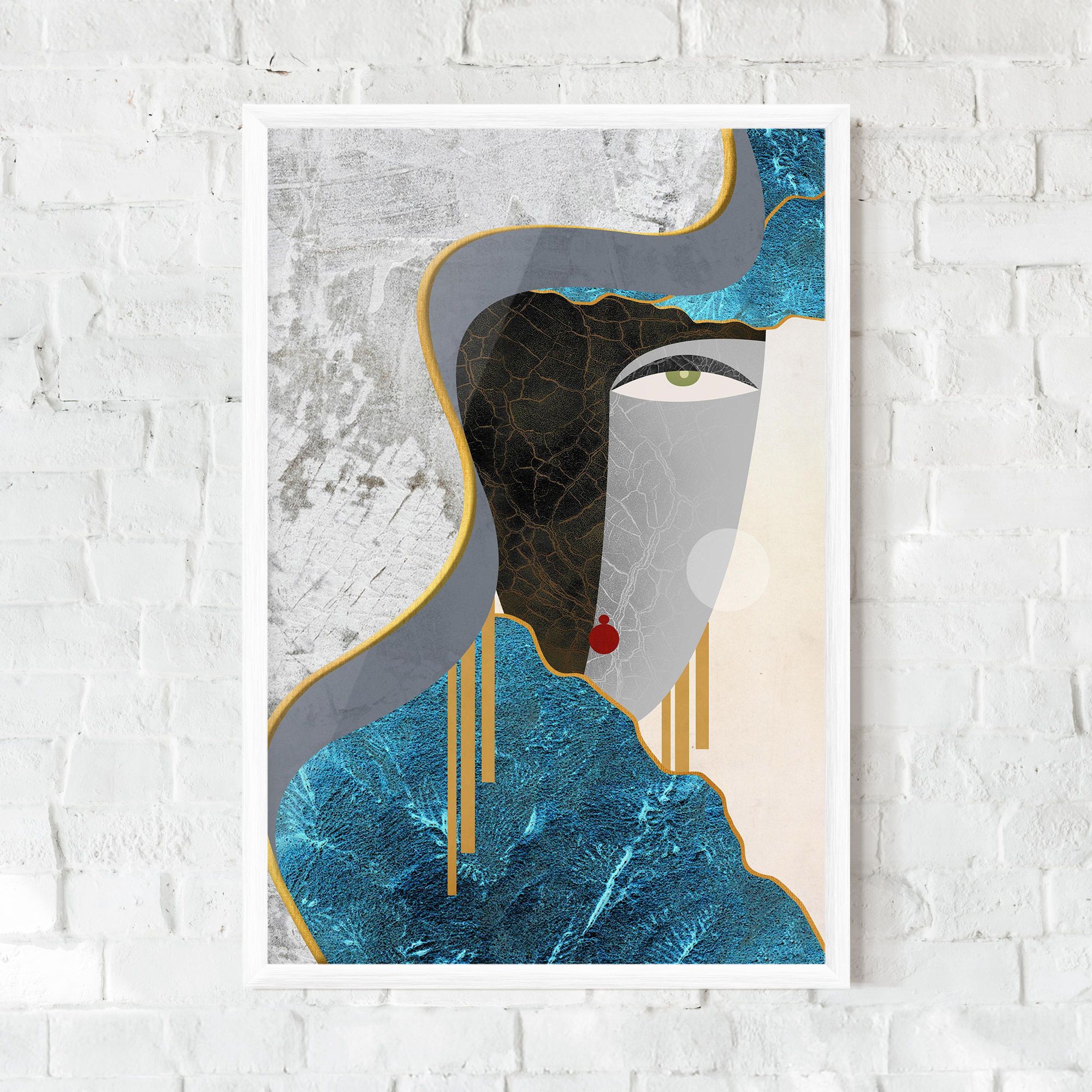 Abstract Blue Face mockup 0