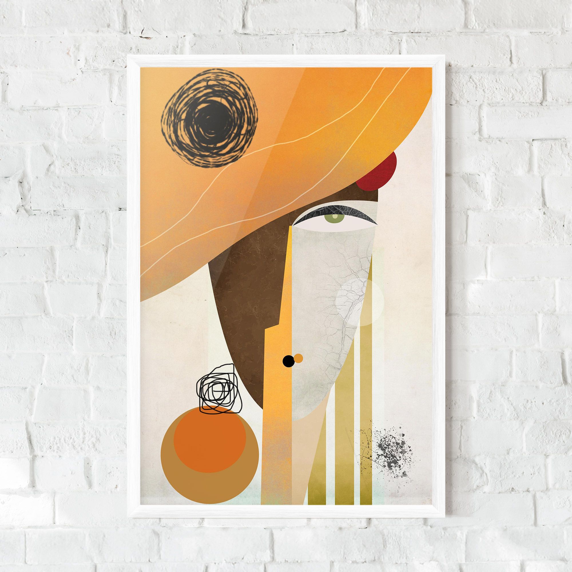 Abstract Orange Face mockup 0